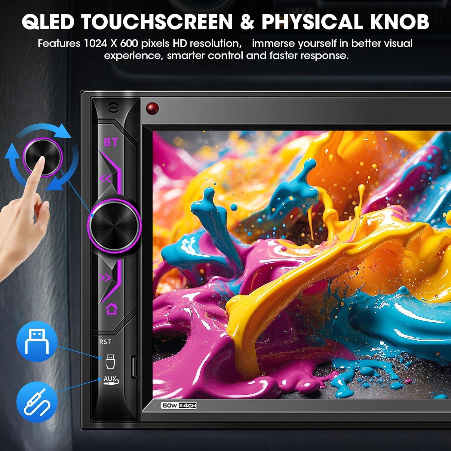 Receptor Estéreo Doble Din aboutBit CA-70BT 7" Bluetooth