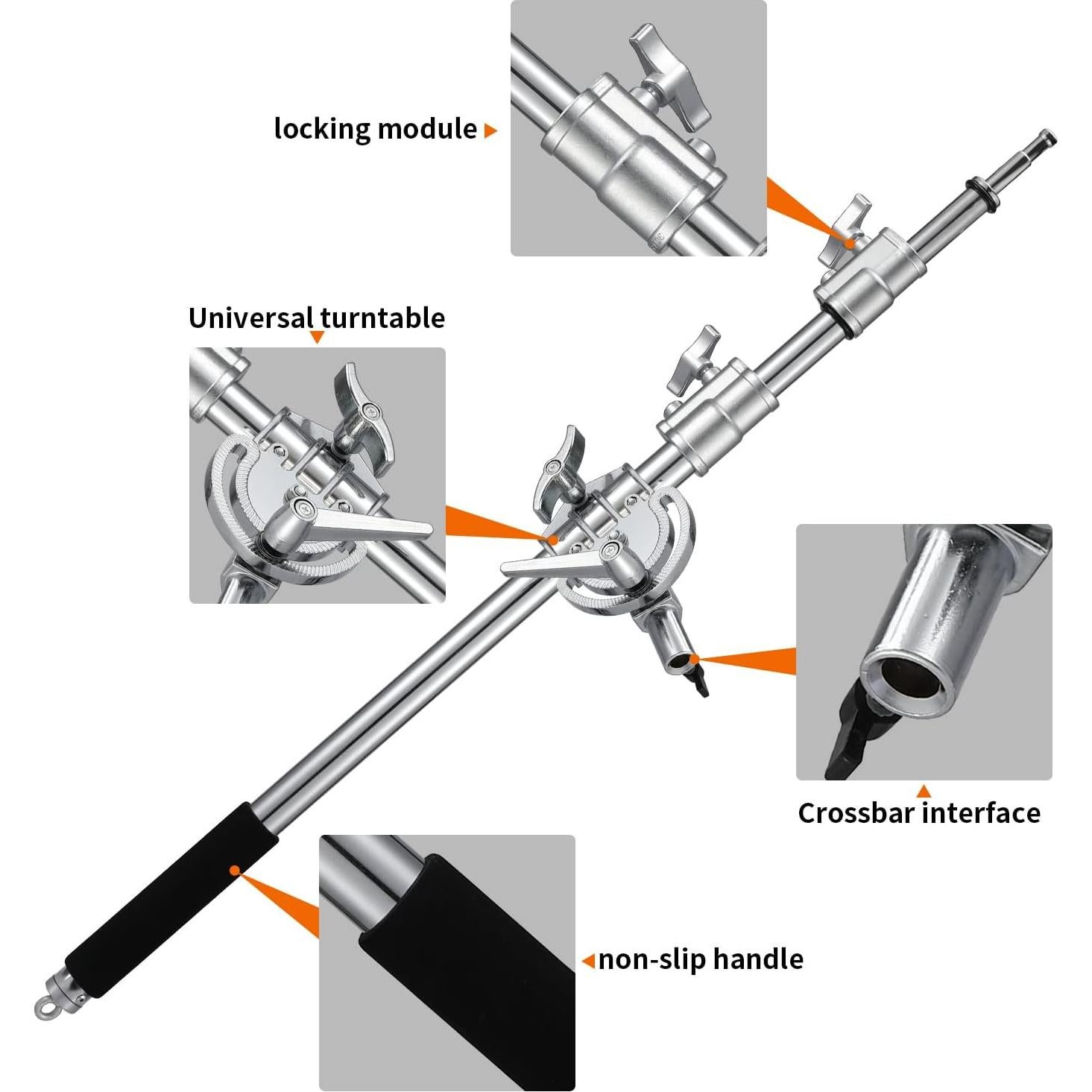 Brazo Extensible de Acero Inoxidable SUPON 1.1m a 2.5m Ajustable