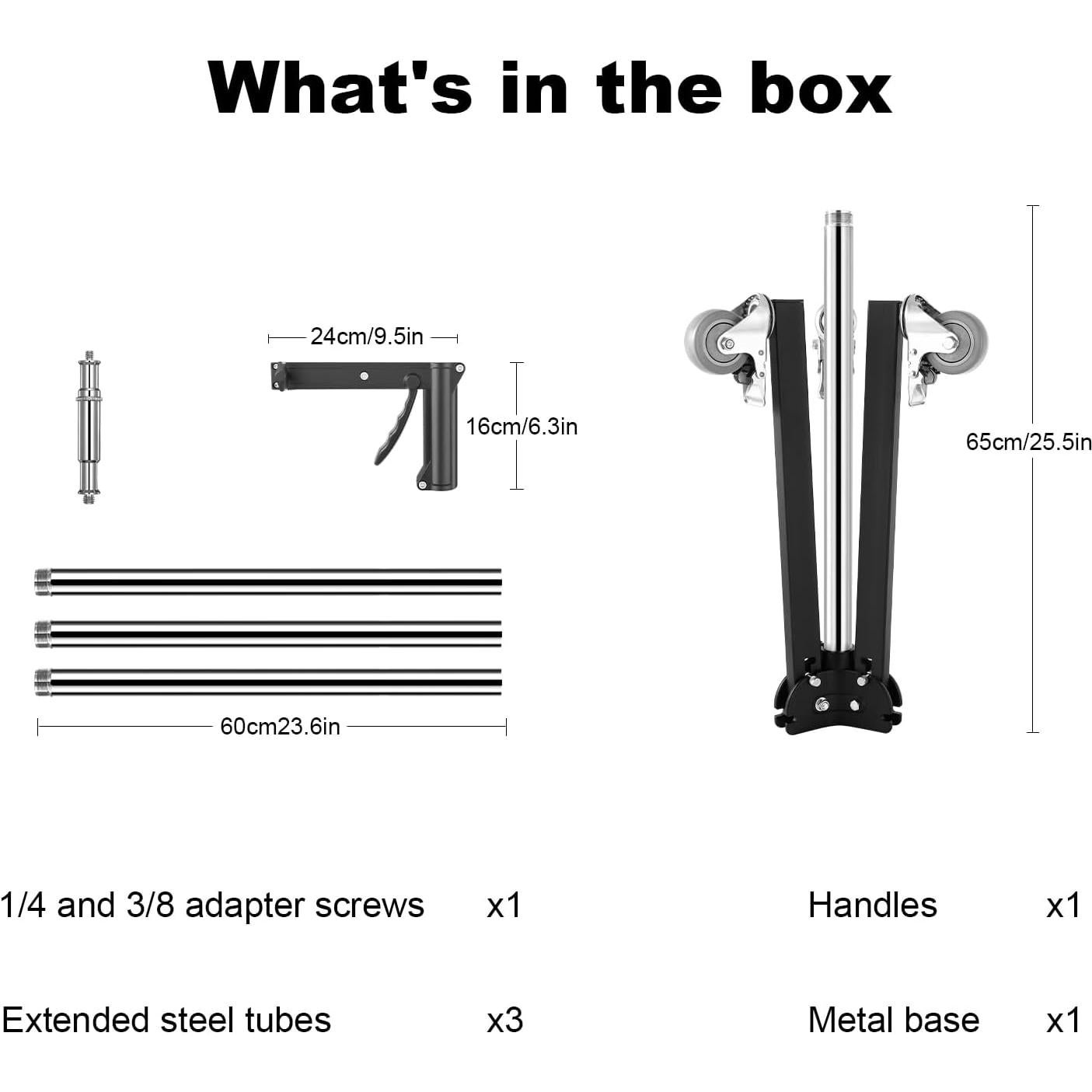 Photography Light Stand Based on Wheels Max Loading: 20kg/44lb Stainless Steel Heavy Duty Light Stand with Casters & A Sliding Arm Max Height 2.5m/8.2ft for Photography Studio Monolight Softbox