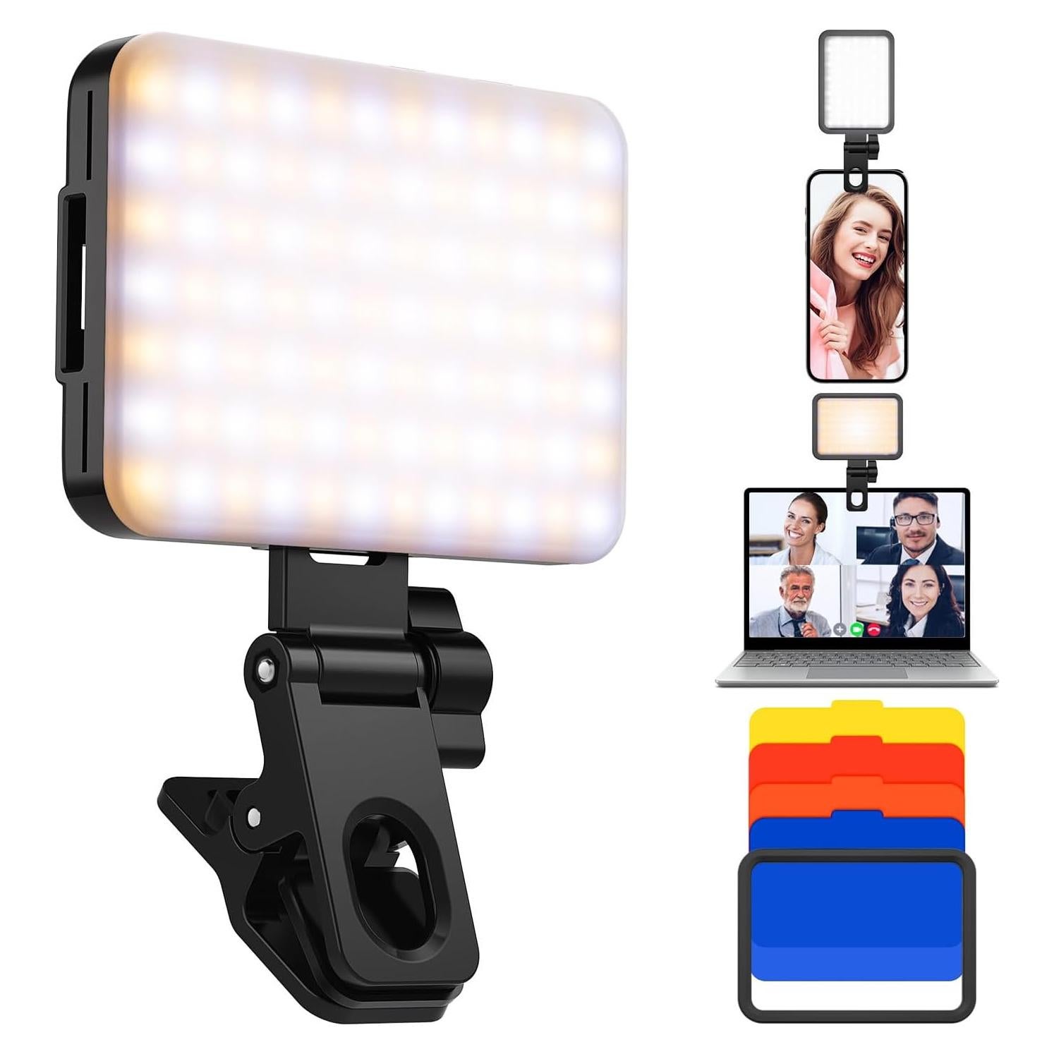 K&F Concept Luz de Video LED Portátil 2000mAh CRI 95+