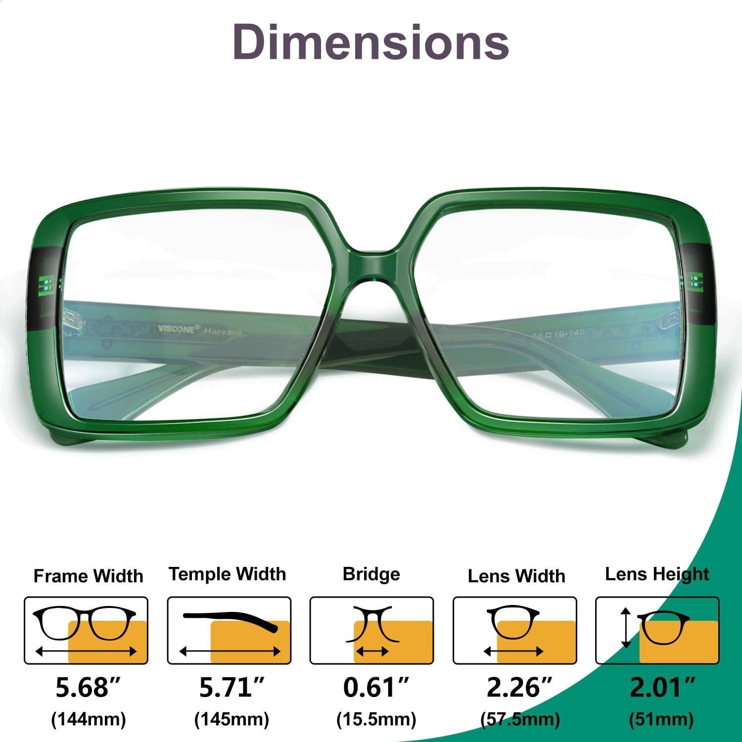 Gafas Progresivas VISOONE Verde Albahaca 2.5x Anti Luz Azul