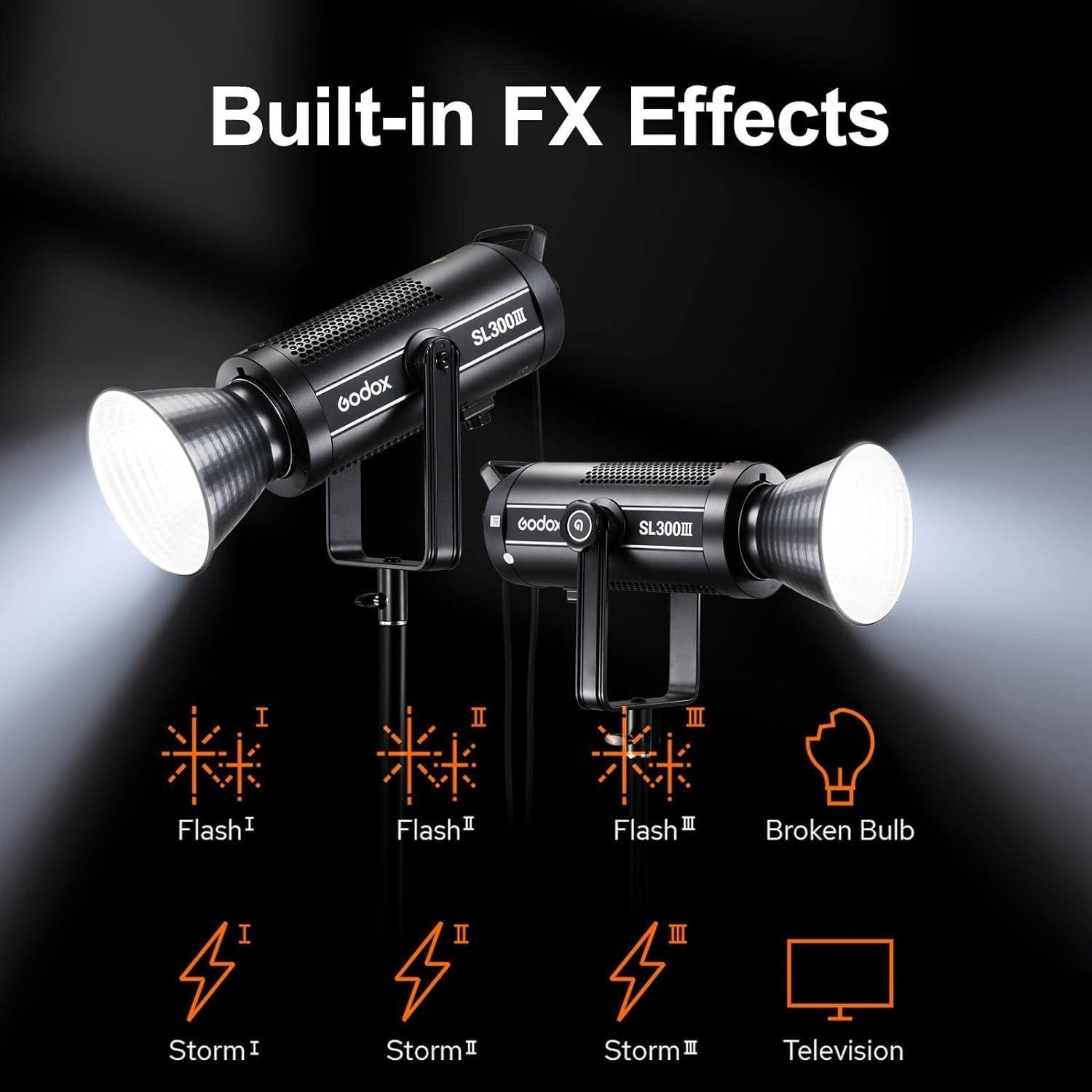 Luz LED Godox SL300III 330W Ultra Silenciosa con Control Remoto