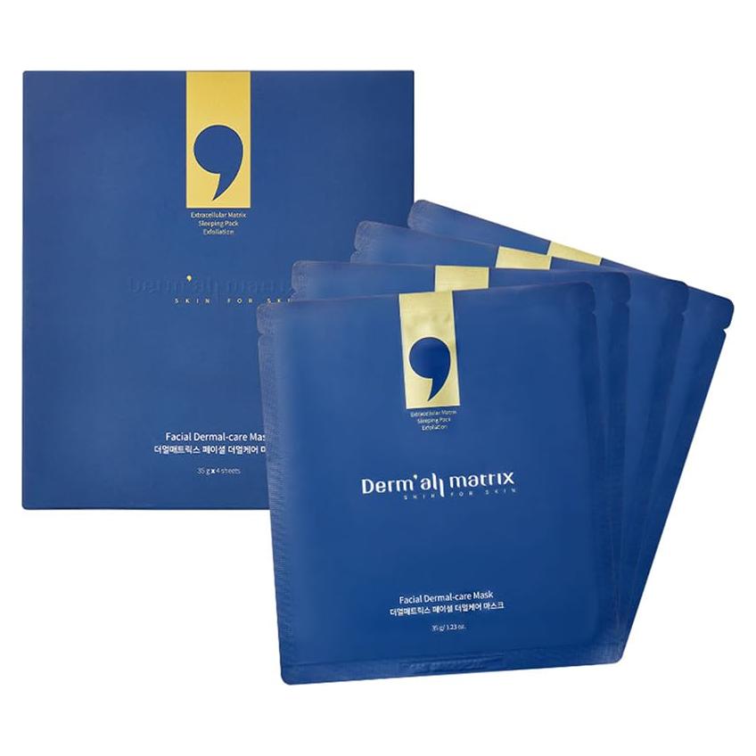 Mascarilla Facial DERM·ALL MATRIX 4 Hojas Hidratante y Exfoliante