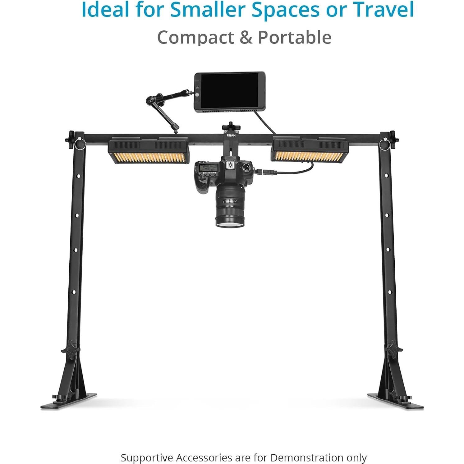 Plataforma Aérea PROAIM 88.9x22.9x20.3cm para Cámara y Luz