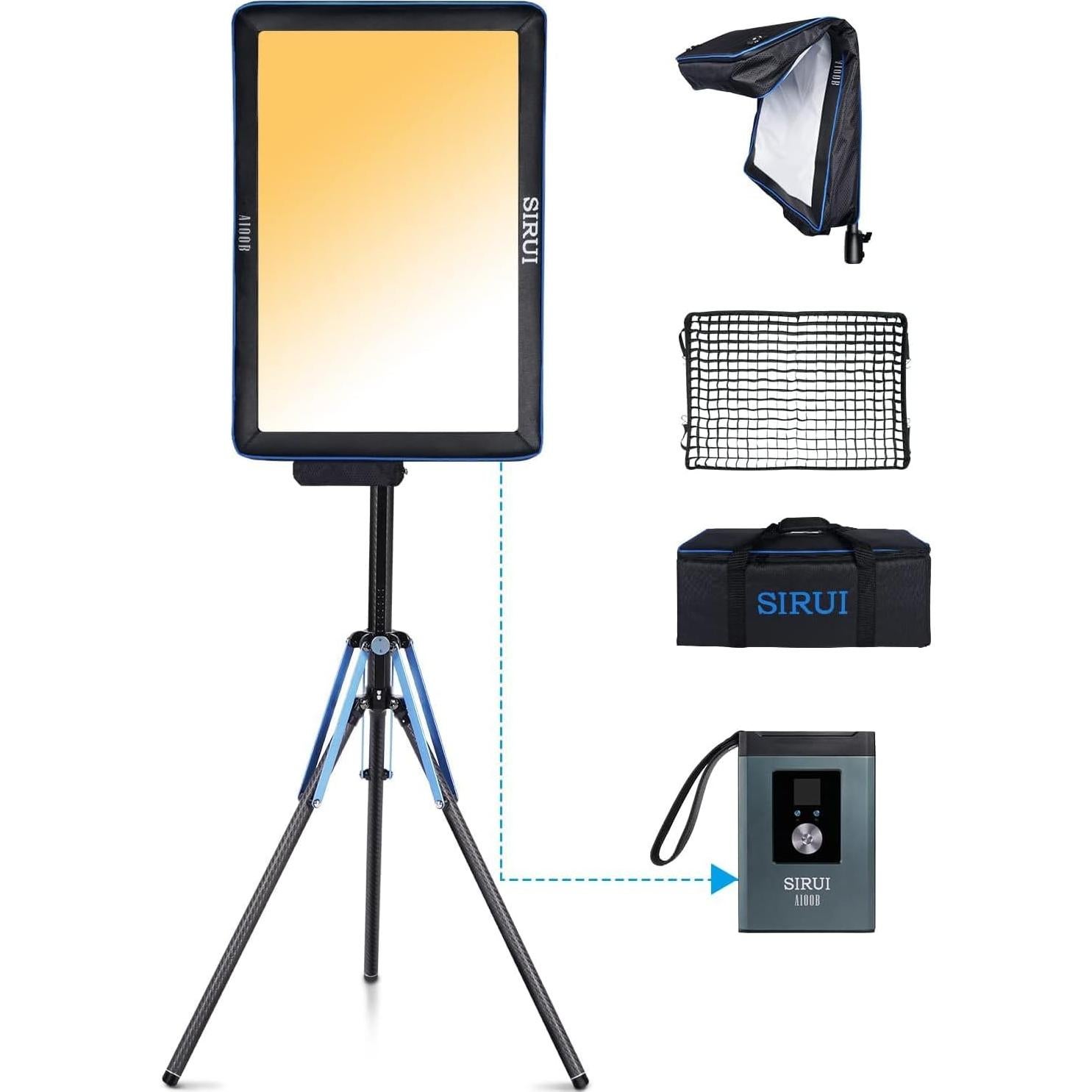 Luz de Video LED SIRUI A100B Bi-Color 100W Softbox 2800-8500K