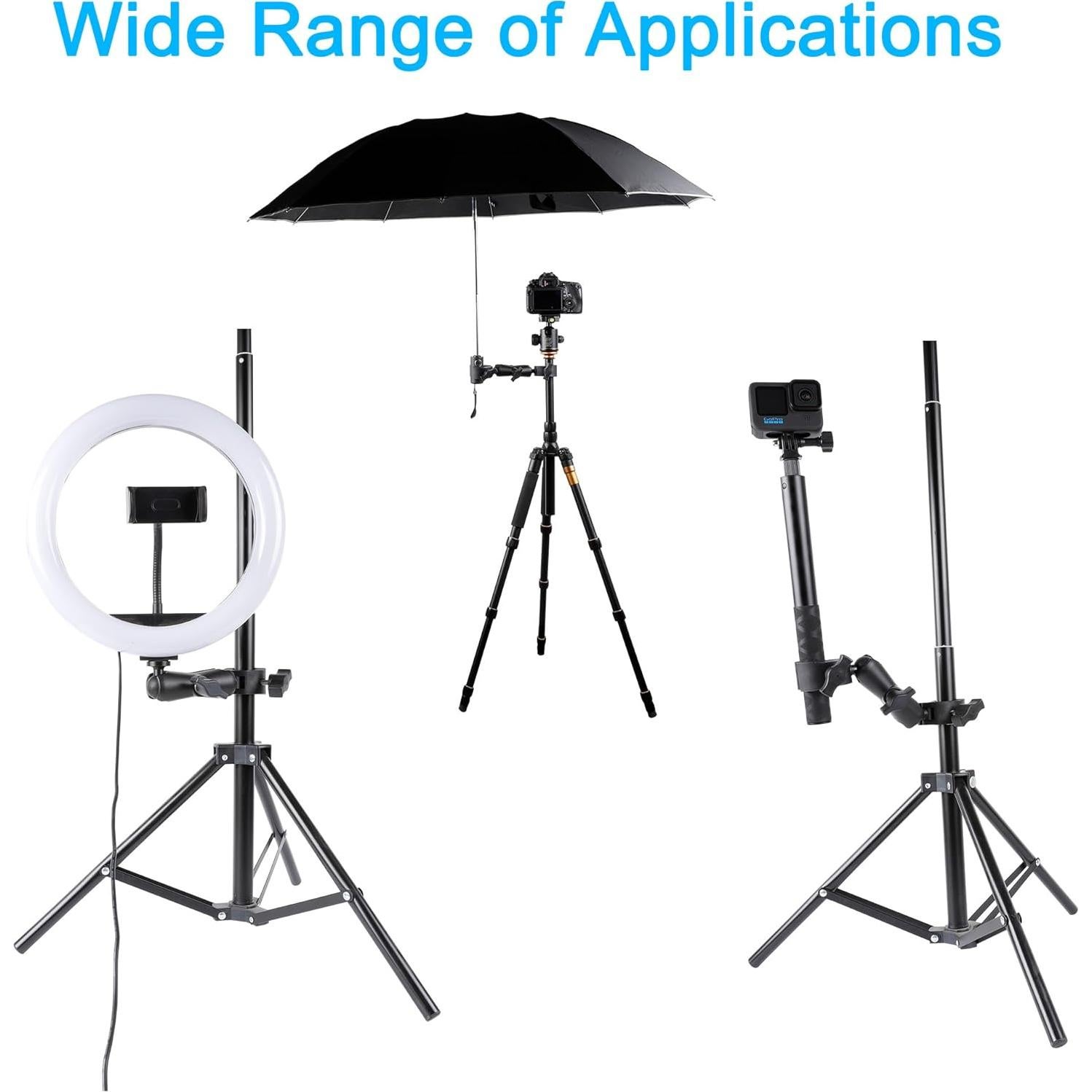 Soporte Doble Abrazadera PellKing para Monitor y Luz Estudio