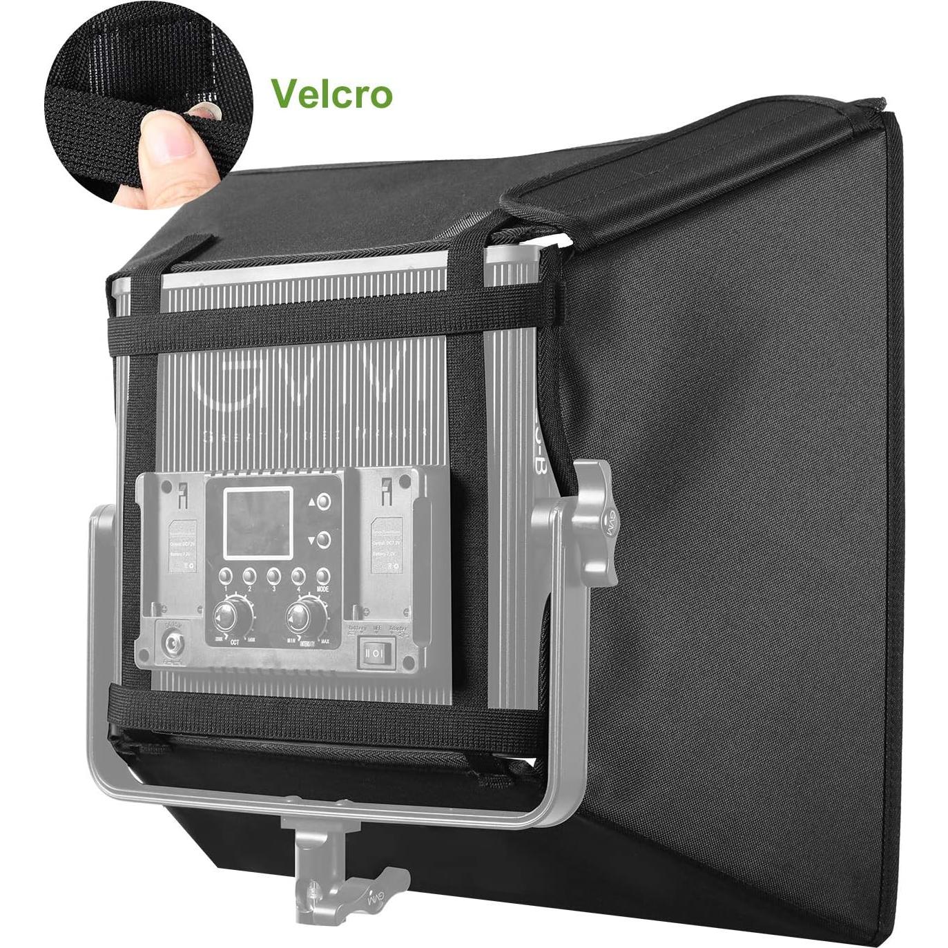 GVM Foldable Softbox Diffuser with Grid Beehive for GVM 50RS 672S MB832 520LS 520S 1200D Series LED Panel Lights, Video Lights, Suitable for Portrait Photography, Video Lighting, 14.9 x 15.7