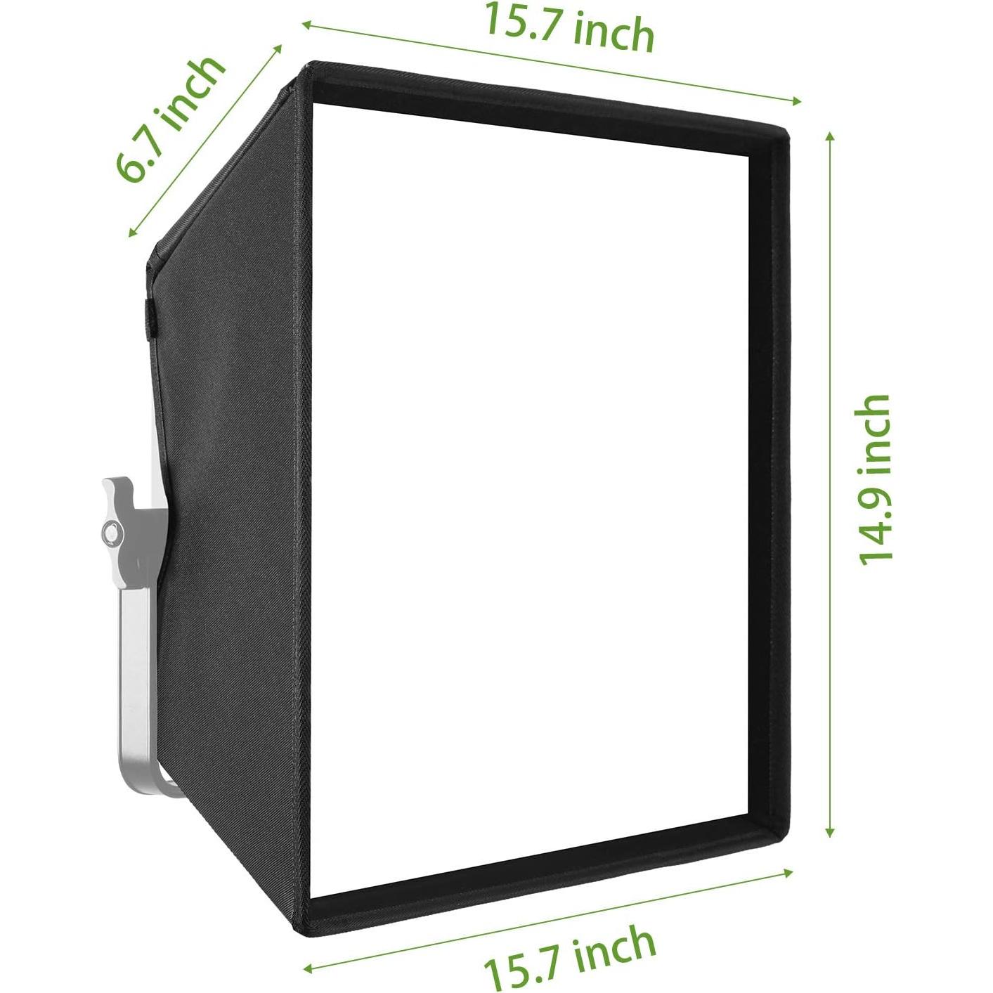 GVM Foldable Softbox Diffuser with Grid Beehive for GVM 50RS 672S MB832 520LS 520S 1200D Series LED Panel Lights, Video Lights, Suitable for Portrait Photography, Video Lighting, 14.9 x 15.7