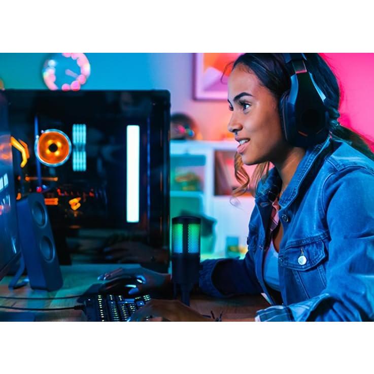 Micrófono USB Gemini Sound GSM100USB con RGB y Control de Ruido