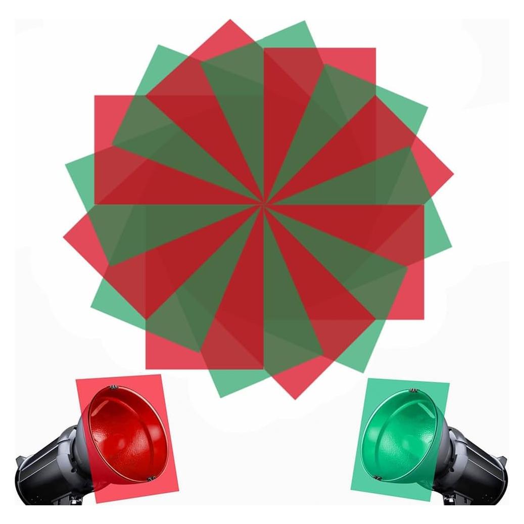 Filtros de Gel de Navidad Antfees 16 Pcs Rojo y Verde 29.7x21 cm