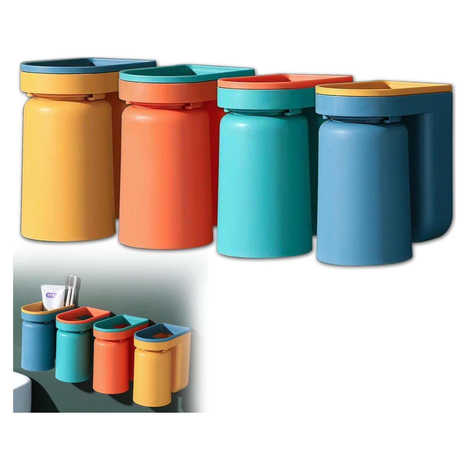 Soporte de Cepillo de Dientes 2 en 1 Buyscoolee Autoadhesivo