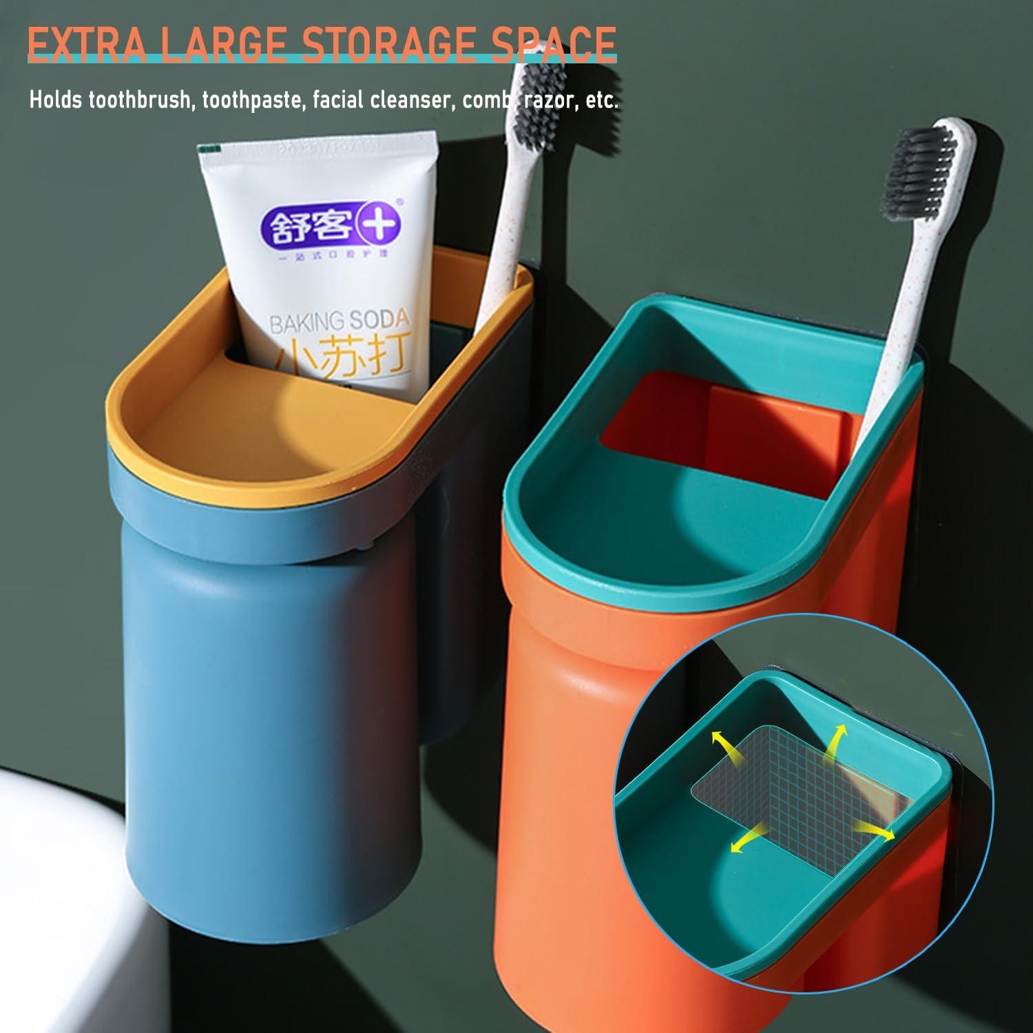 Soporte de Cepillo de Dientes 2 en 1 Buyscoolee Autoadhesivo