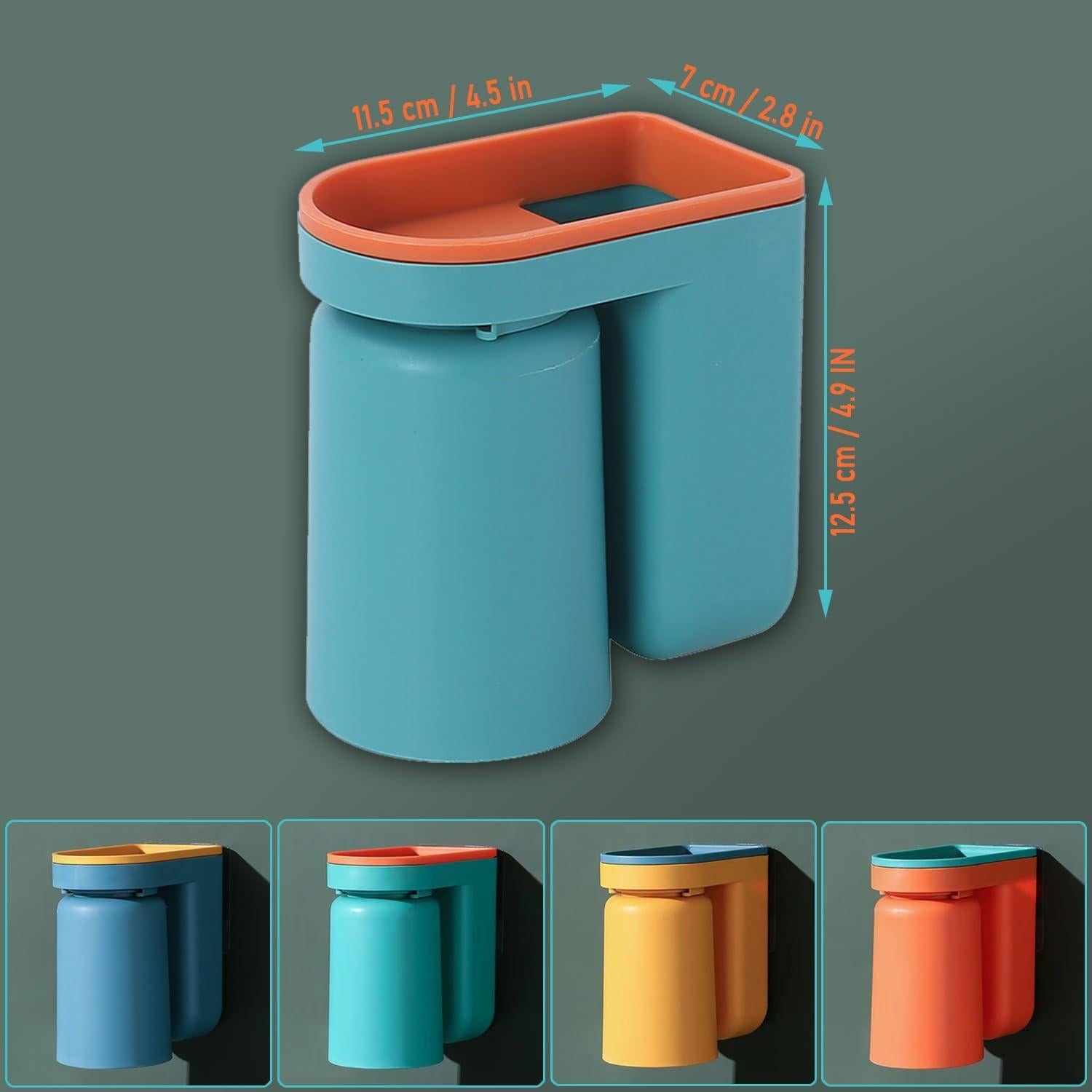 Soporte de Cepillo de Dientes 2 en 1 Buyscoolee Autoadhesivo