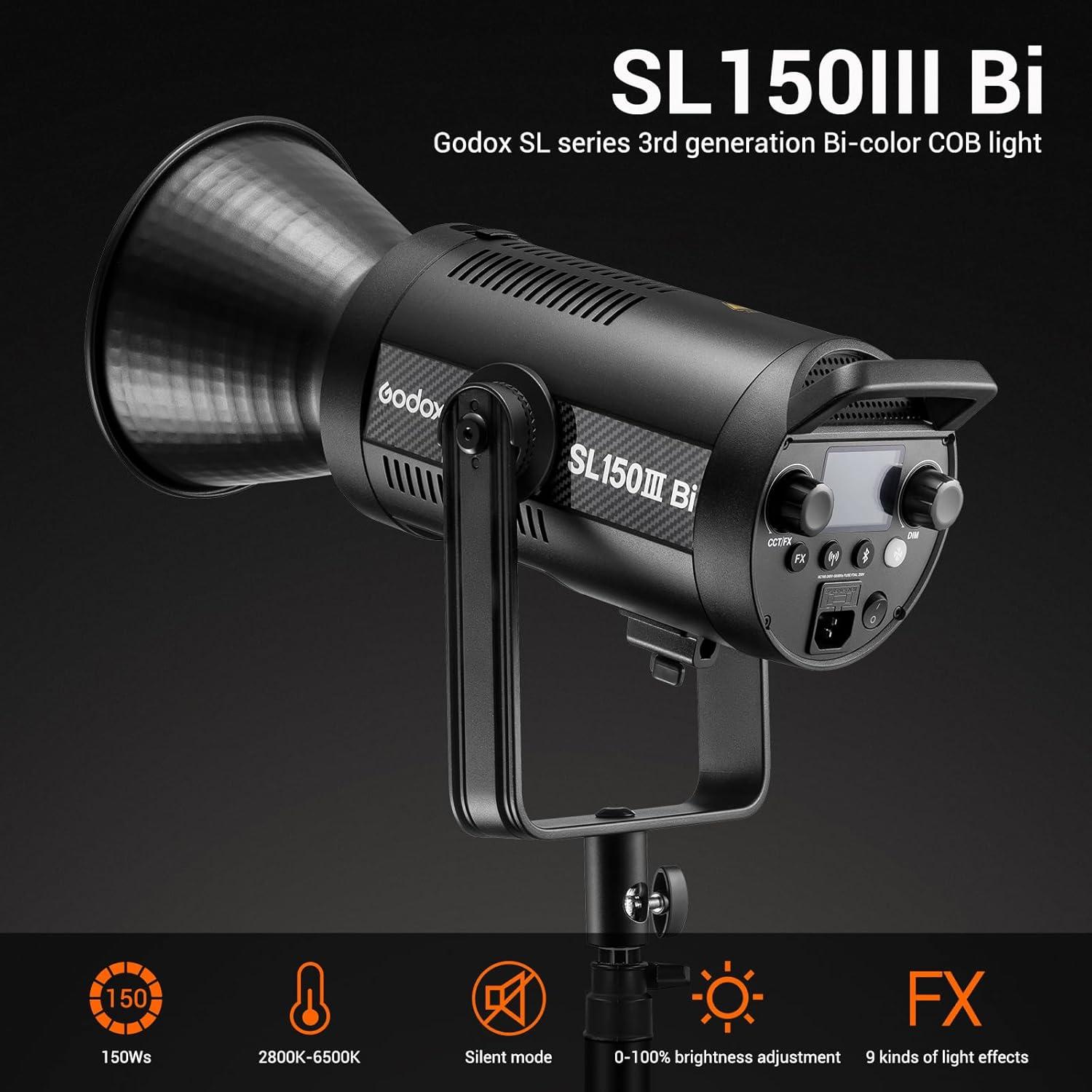 Godox SL150IIIBi Luz LED Bi-Color 160W 2800-6500K CRI 96+
