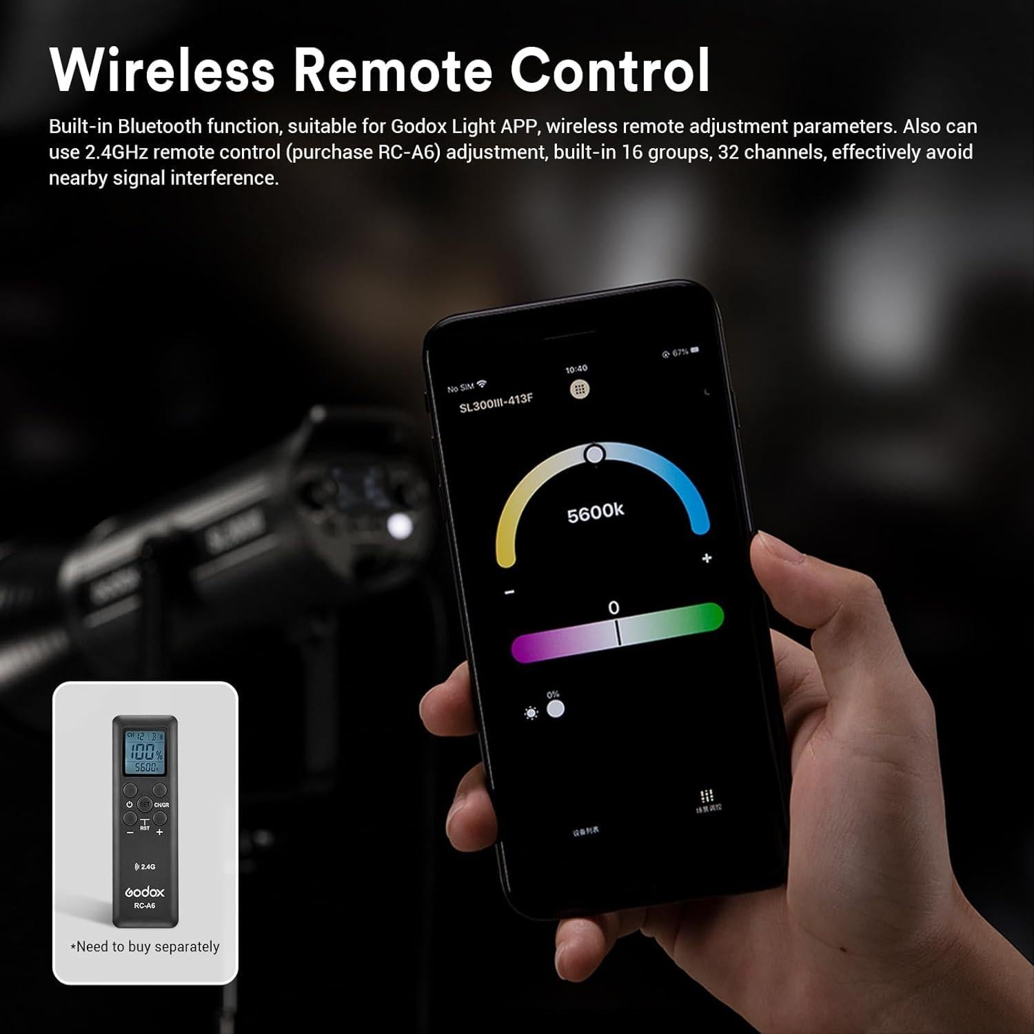 Godox SL150IIIBi Luz LED Bi-Color 160W 2800-6500K CRI 96+