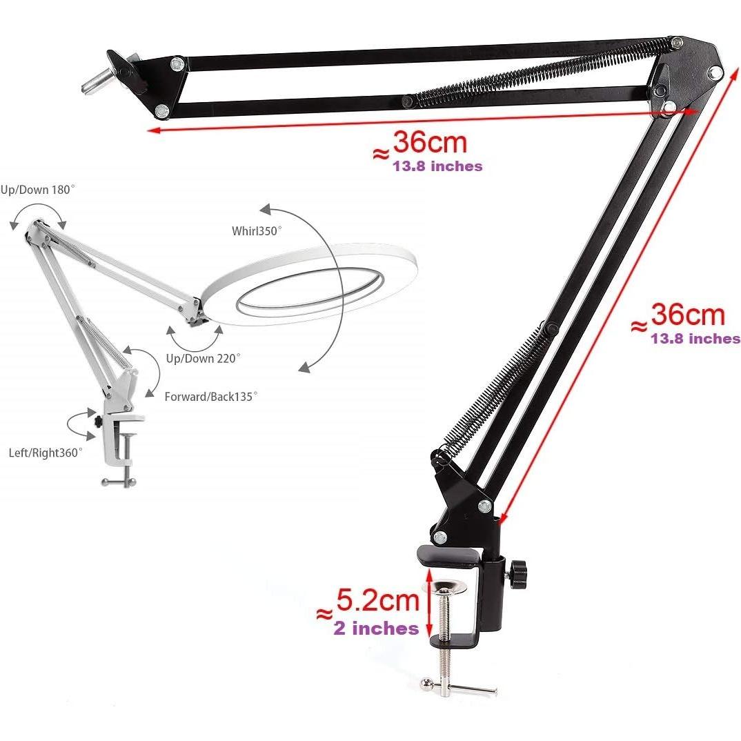 Anillo de Luz LED 20 cm Acetaken con Soporte Universal para Teléfono