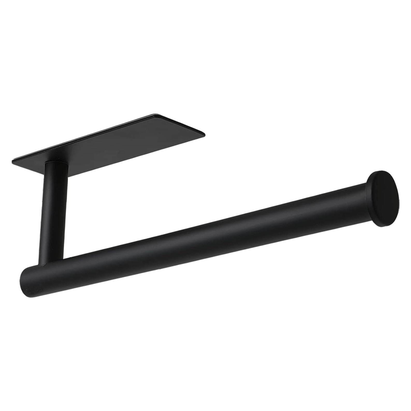 Soporte de Toallas de Papel theaoo Negro Acero Inoxidable