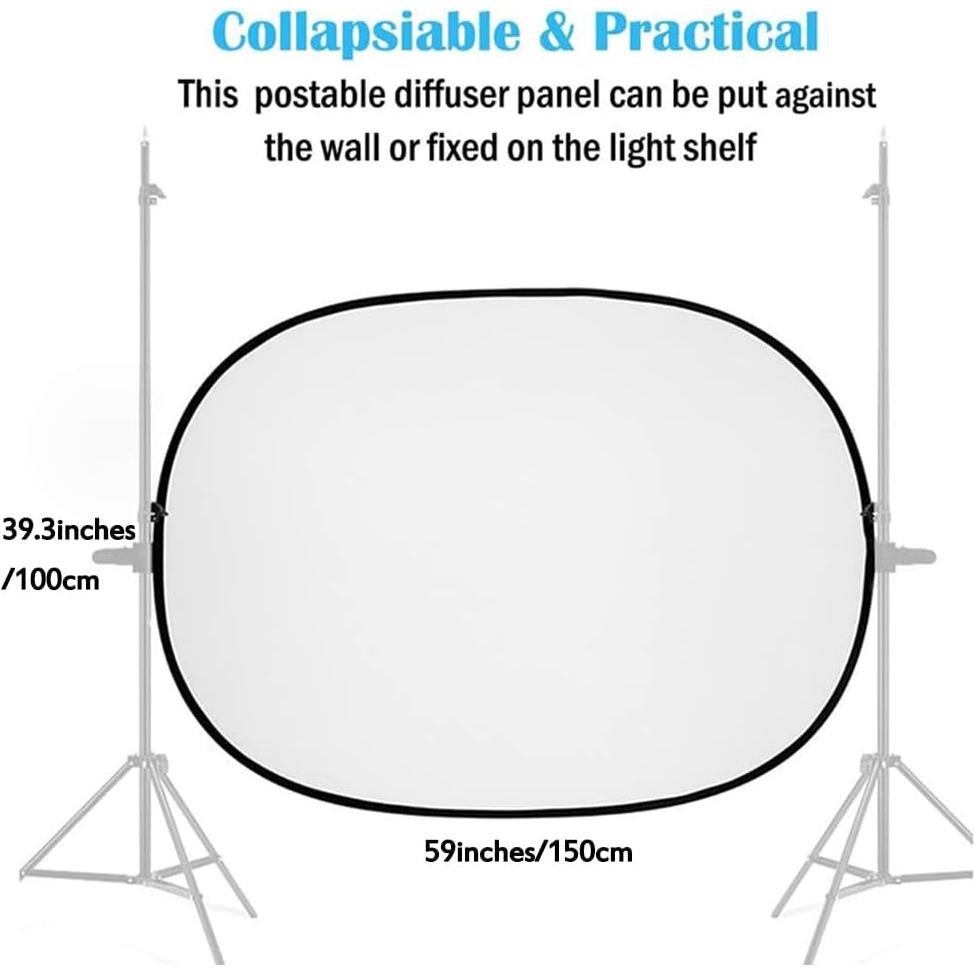 Panel Difusor de Luz FIEWSZIHU 150x100cm Plegable para Fotografía