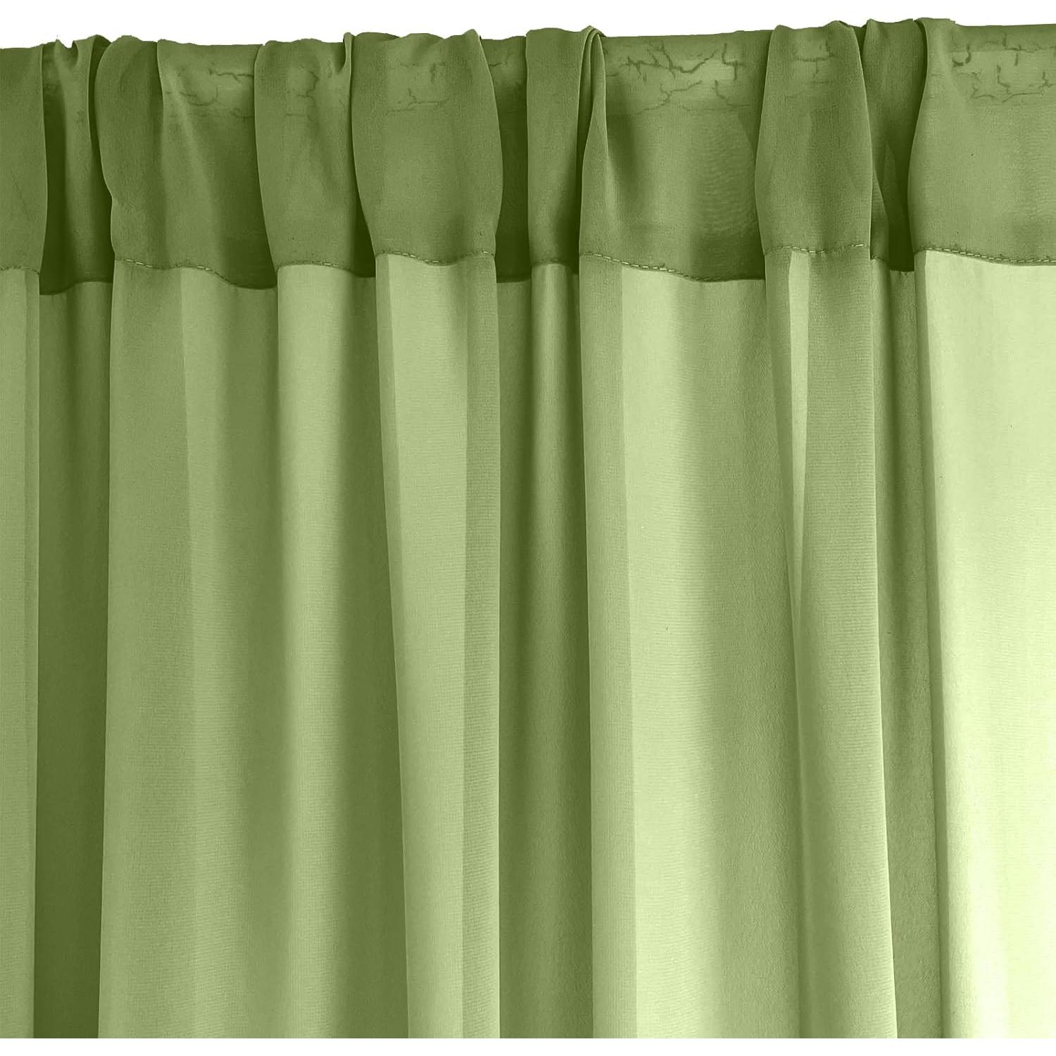 Cortinas de gasa transparente EHLDekol 2 paneles 1.52m x 3.05m