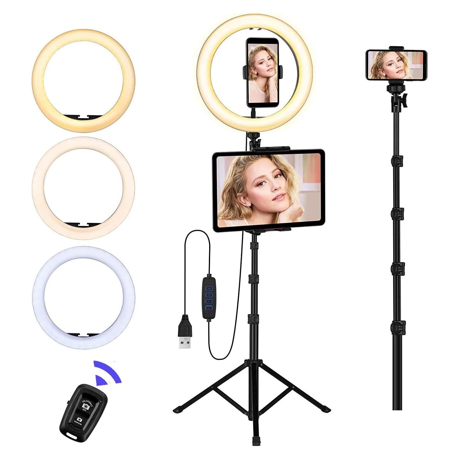 Anillo de Luz LED 10" O-studio con Trípode Ajustable 185cm