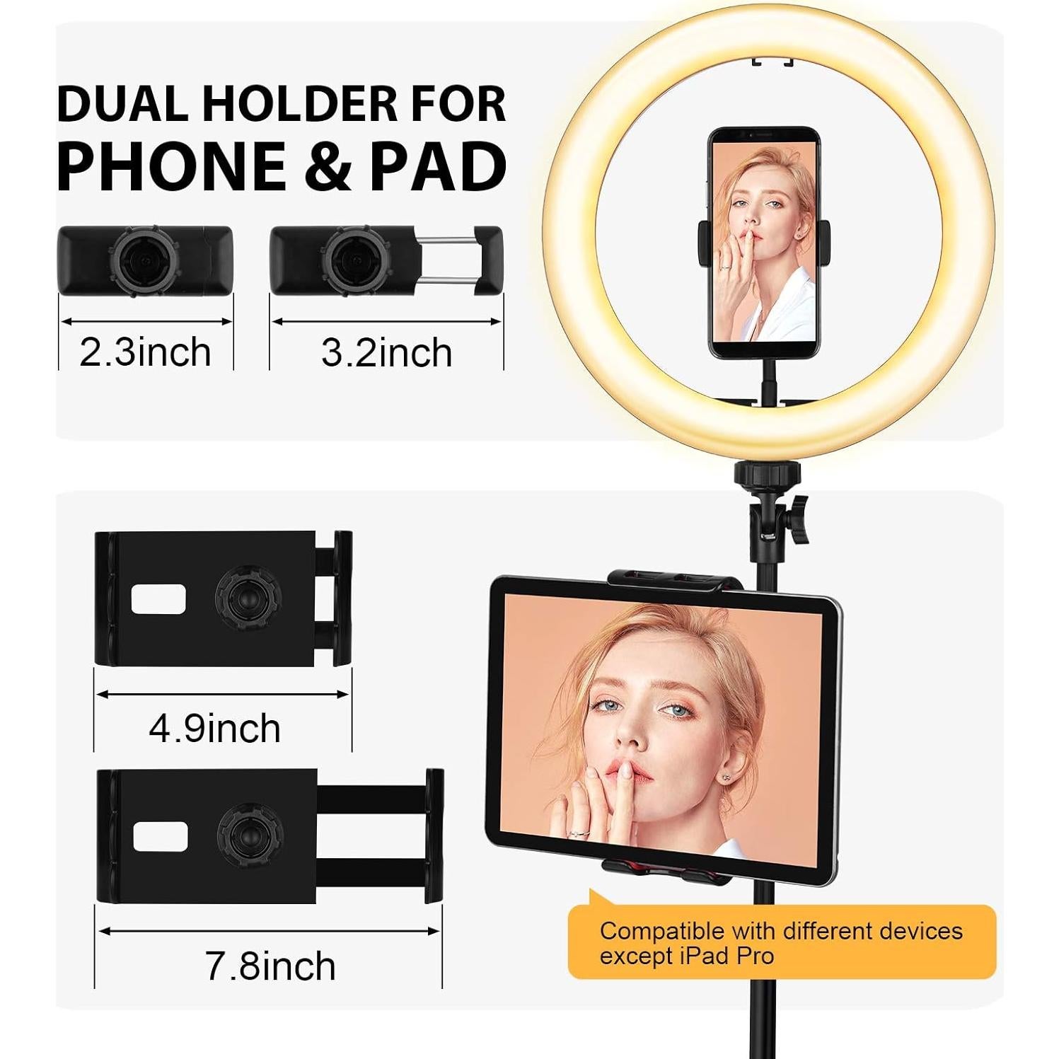 Anillo de Luz LED 10" O-studio con Trípode Ajustable 185cm