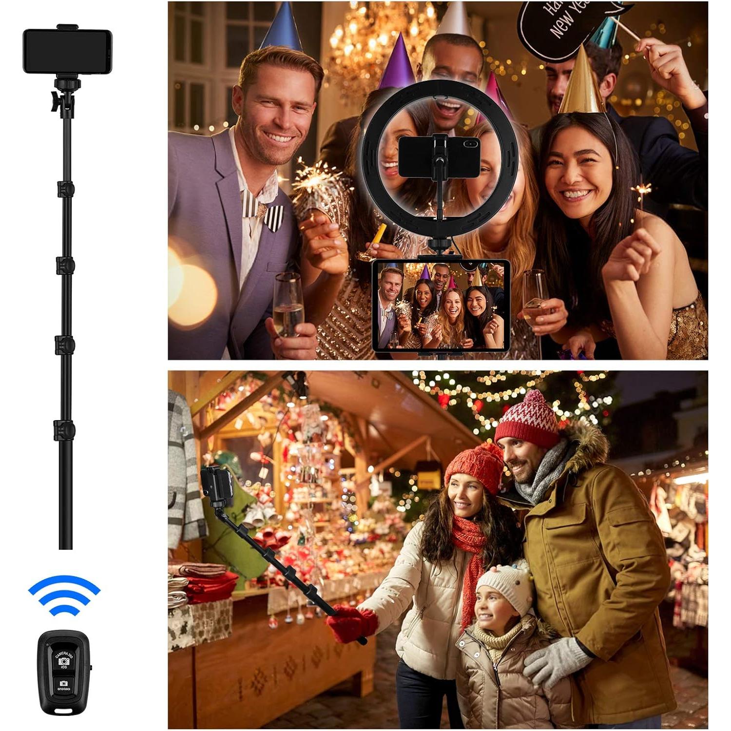 Anillo de Luz LED 10" O-studio con Trípode Ajustable 185cm