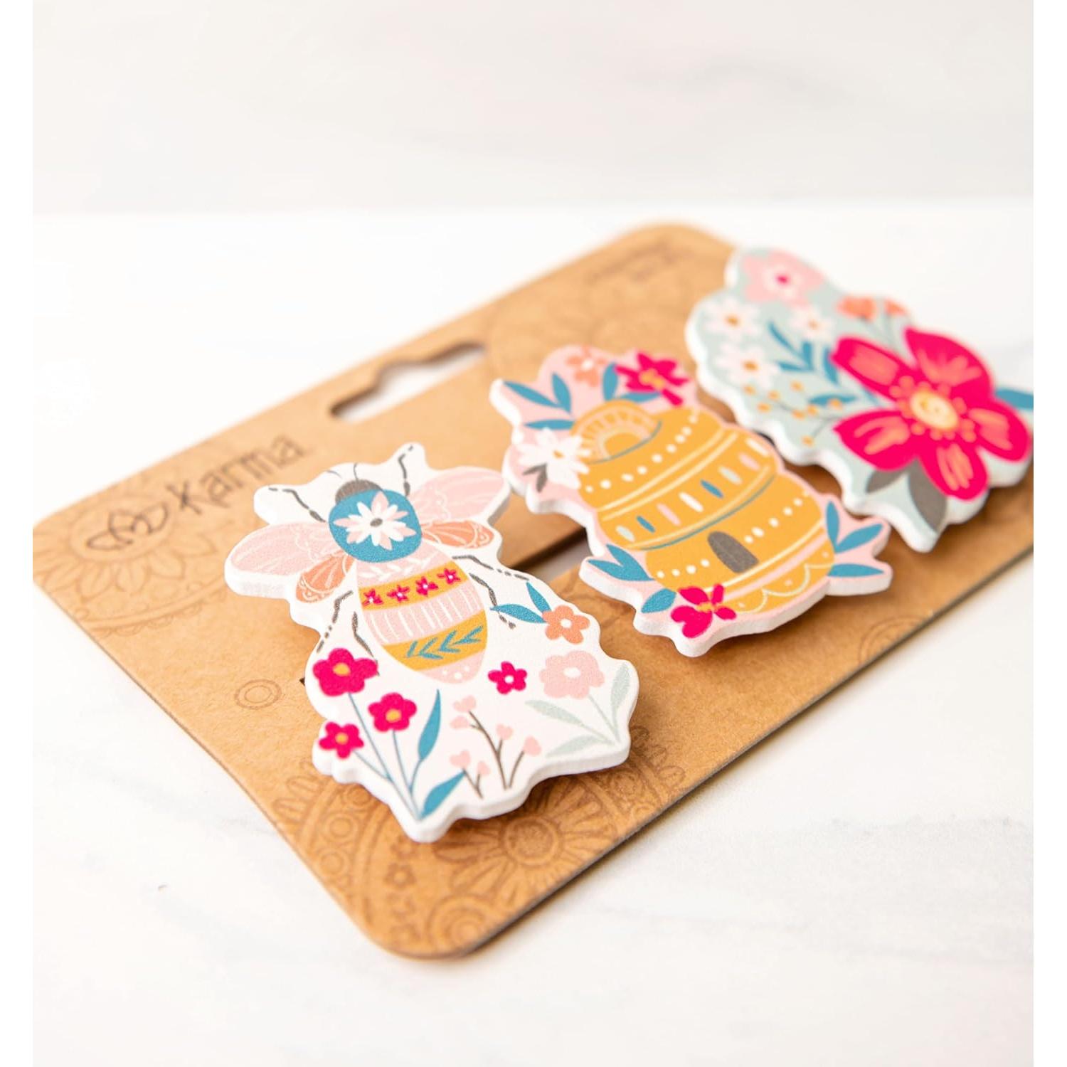 Clips Magnéticos para Bolsas Karma - Diseño Abeja - 3 Piezas