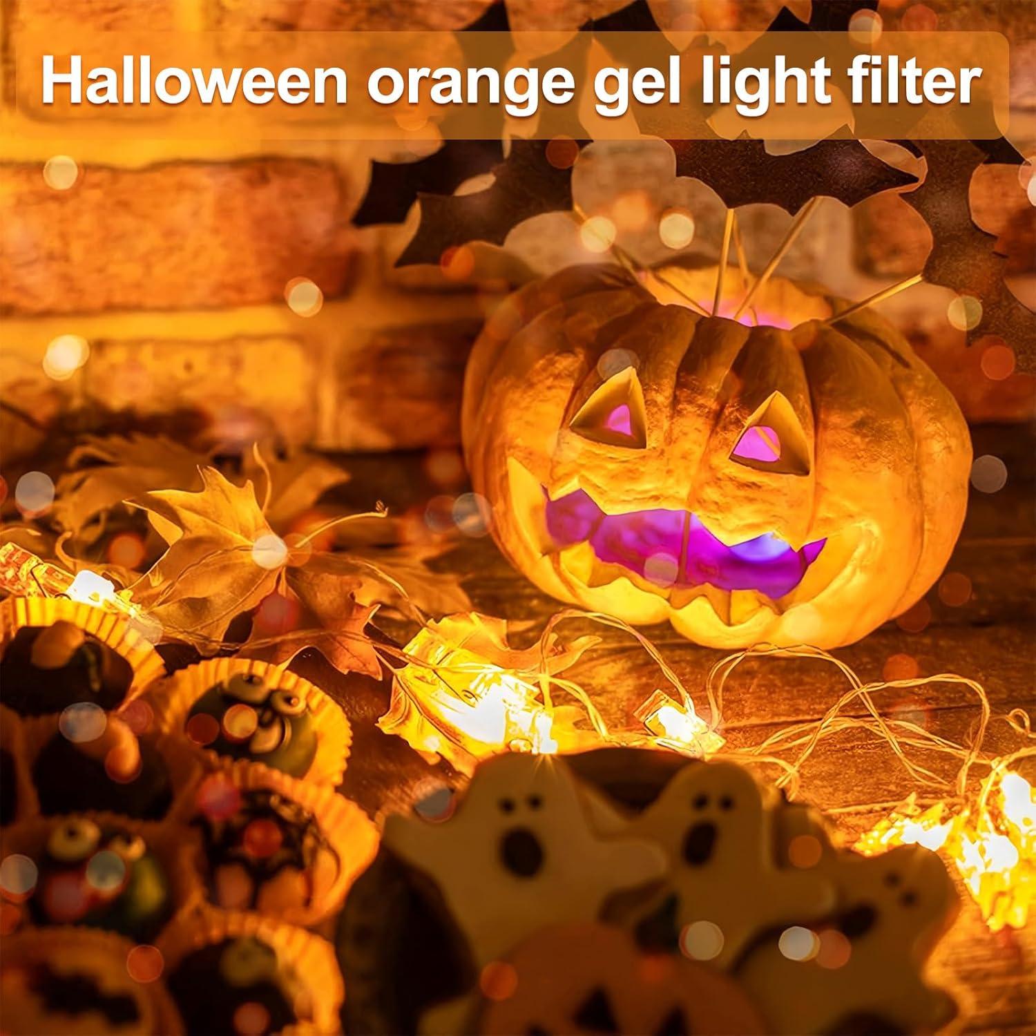 10 Filtros de Luz de Gel Amarillo y Naranja SIQINZONGWA 21.6x27.9cm