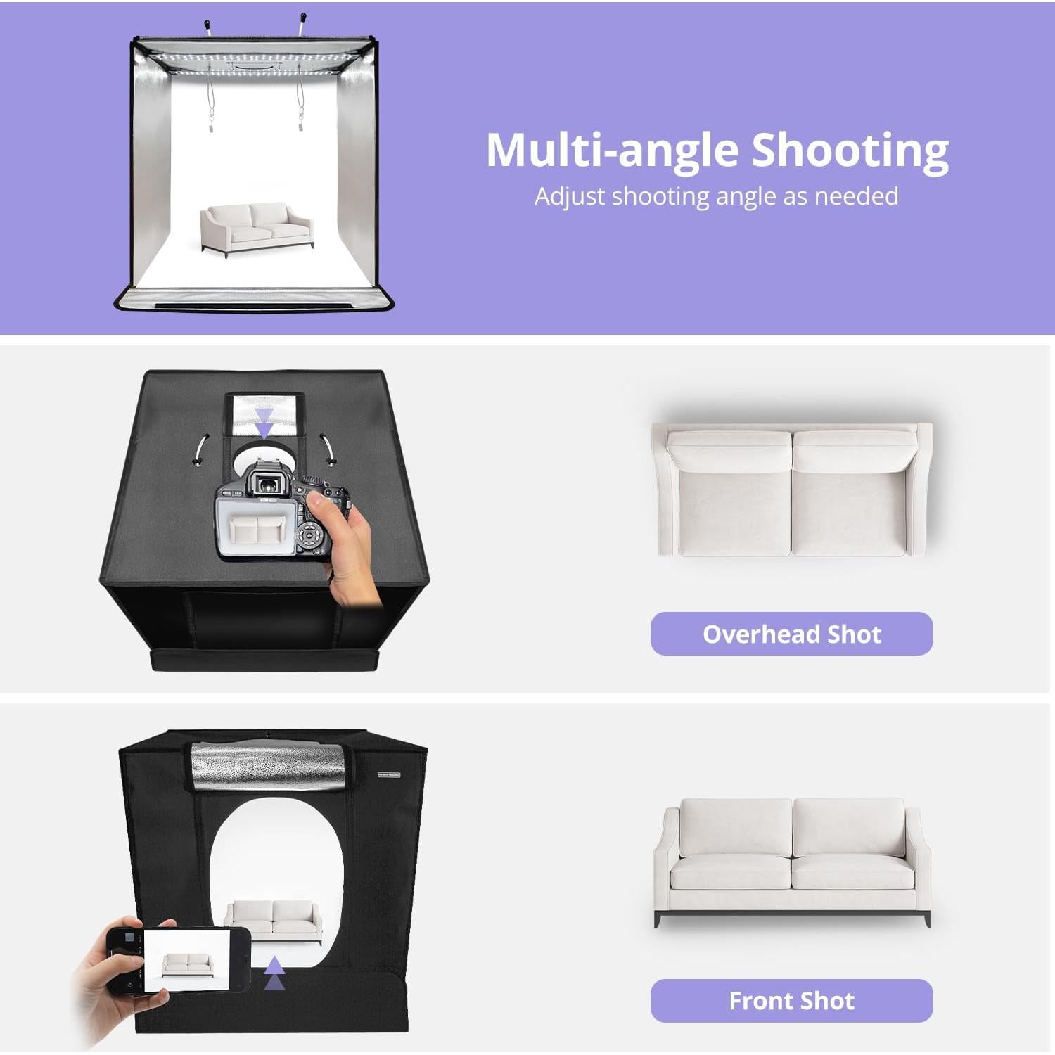 Caja de Luz LED LimoStudio 61x61 cm 120 LED 4000 Lúmenes