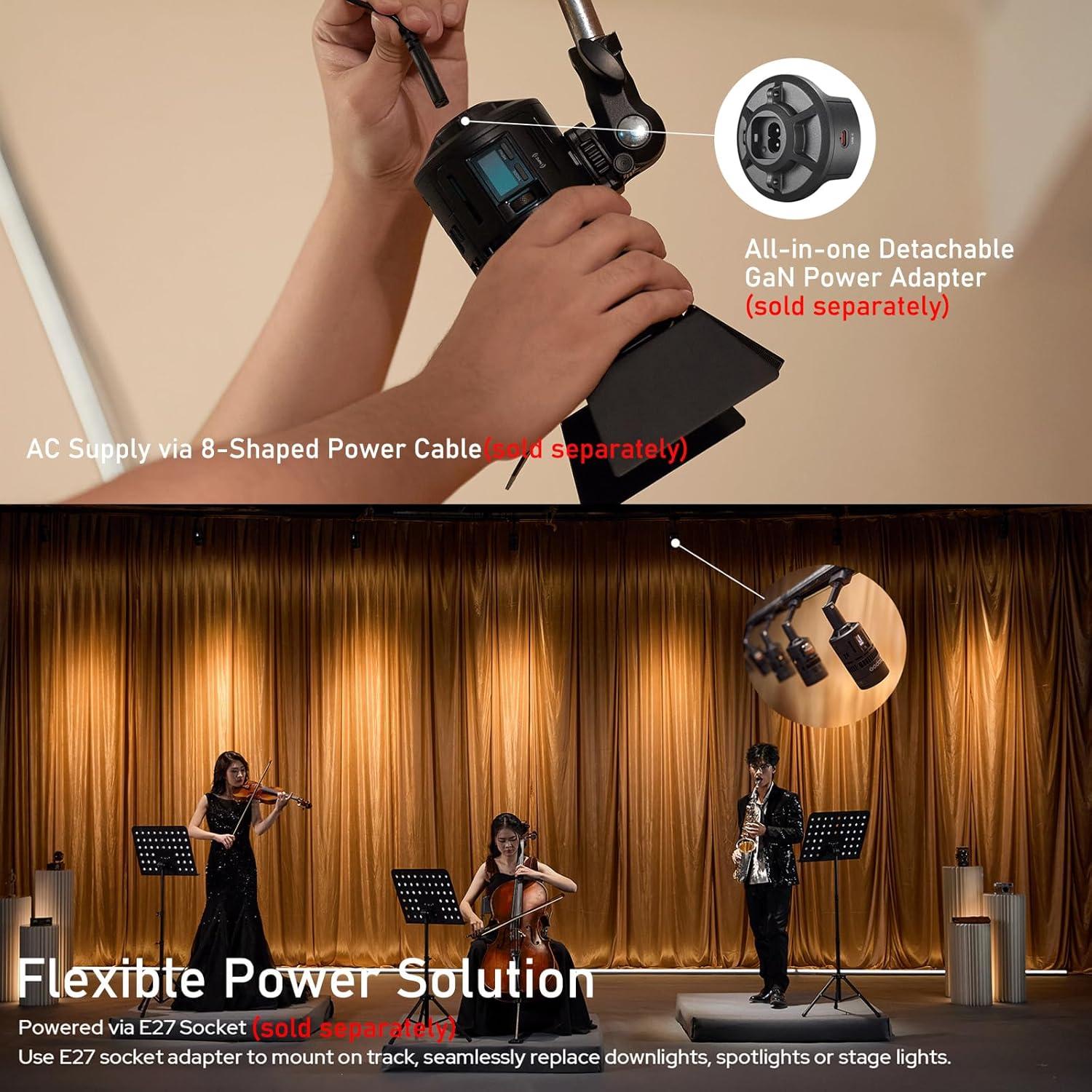 Luz LED Bi-Color Godox RS60Bi 2800-6500K 11 Efectos