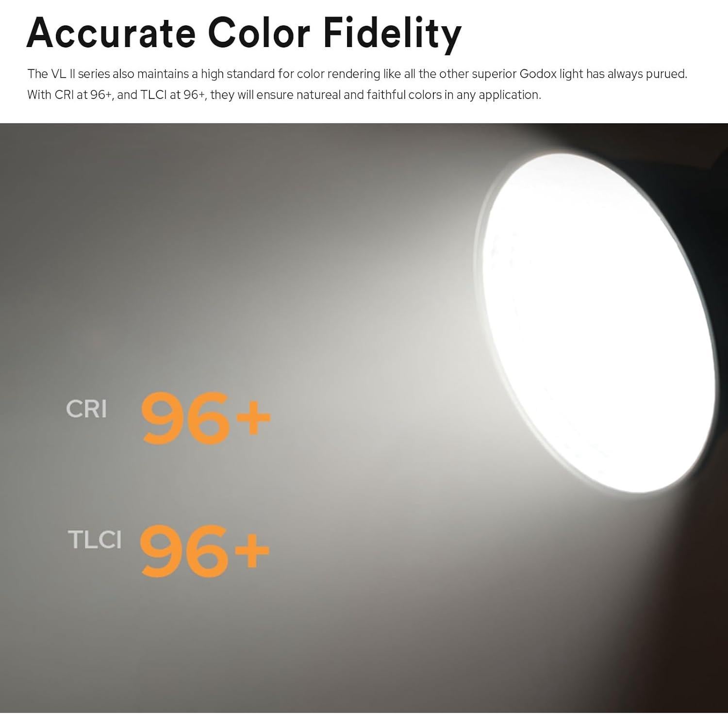 Luz LED Godox VL300II Profesional 320W 5600K CRI 96+