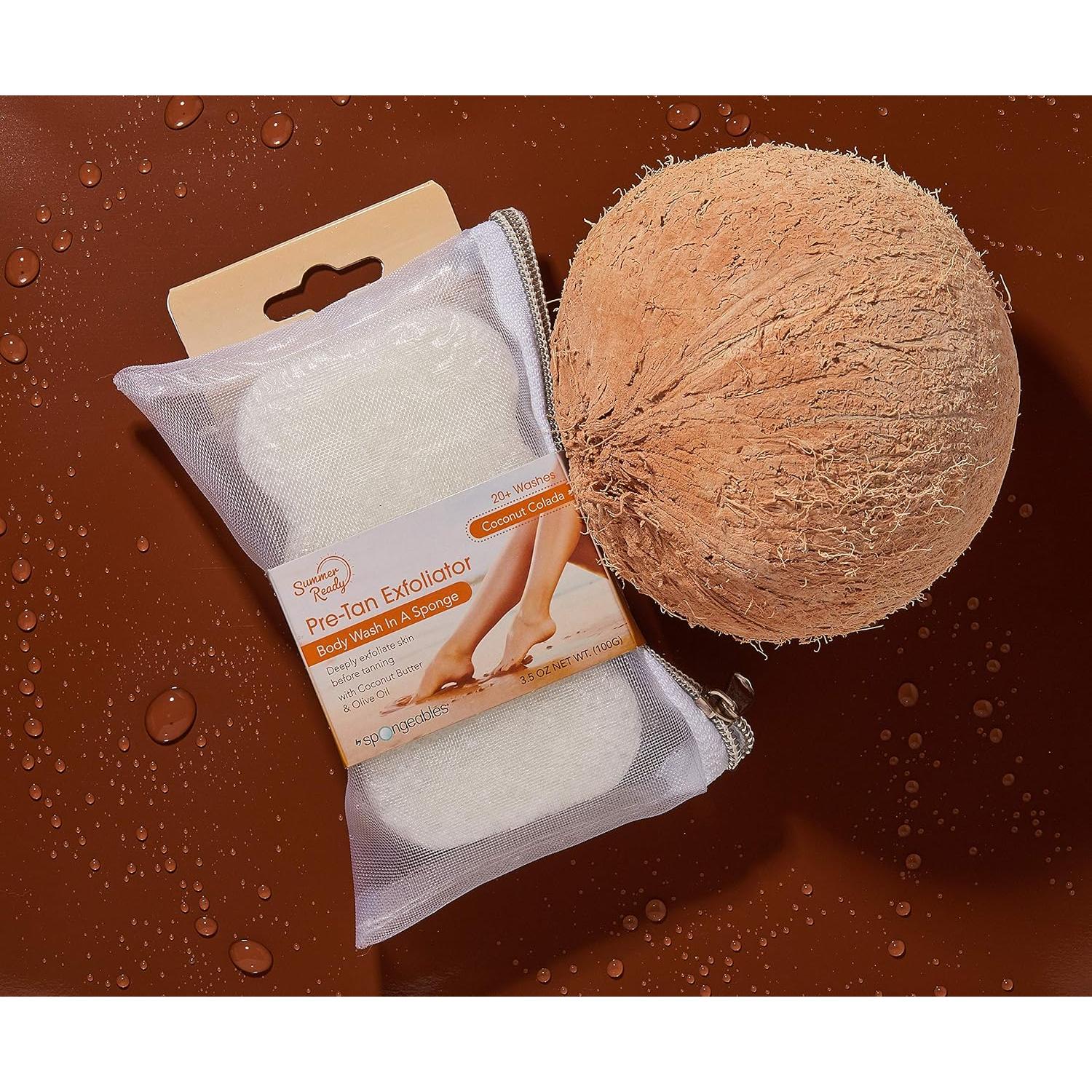 Esponja de Ducha Spongeables Anticelulitis Coco Colada 1 Unidad