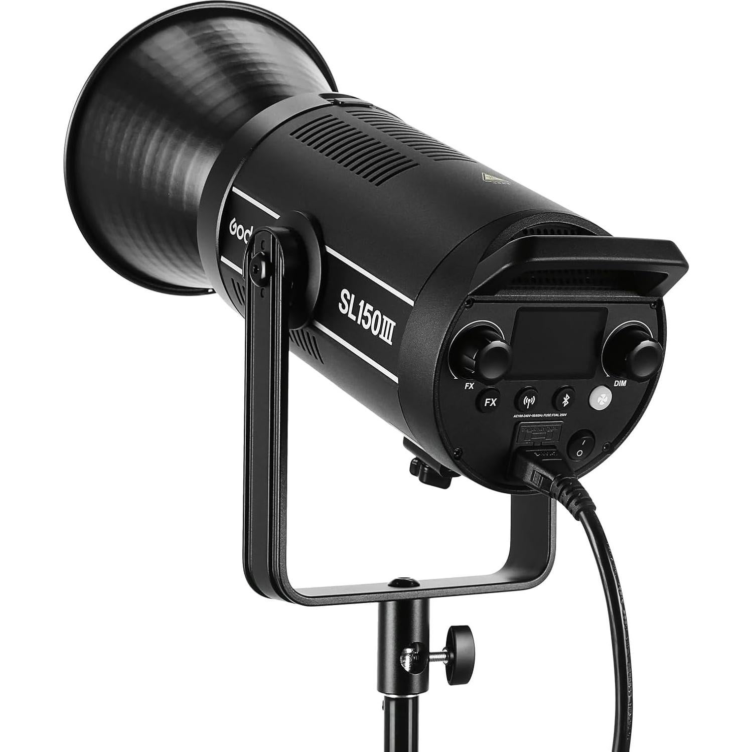 Godox SL150III LED Video Light with RC-A6 Remote, 160W 73600Lux Continuous Light with 8 FX Effects, Bluetooth APP Control, CRI 96+ Ultra Quiet Studio LED Photography Light