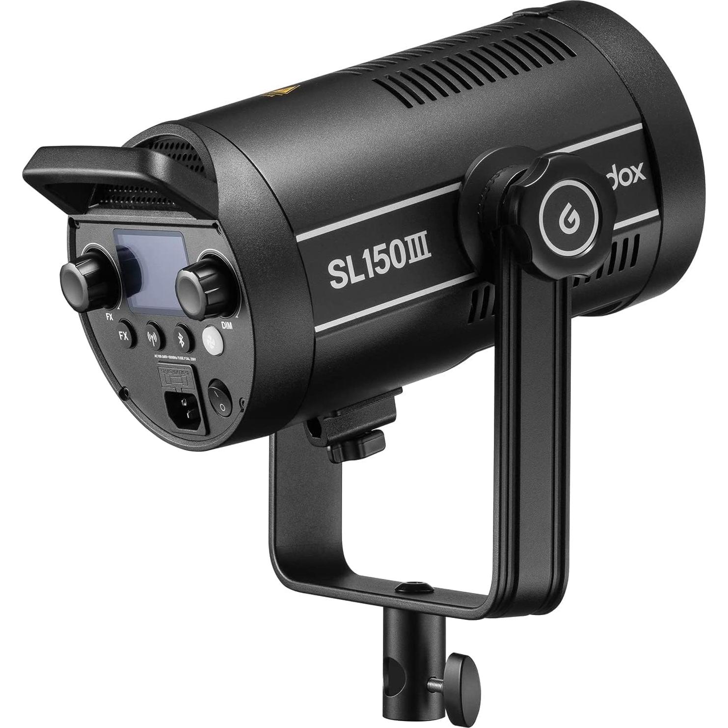 Godox SL150III LED Video Light with RC-A6 Remote, 160W 73600Lux Continuous Light with 8 FX Effects, Bluetooth APP Control, CRI 96+ Ultra Quiet Studio LED Photography Light