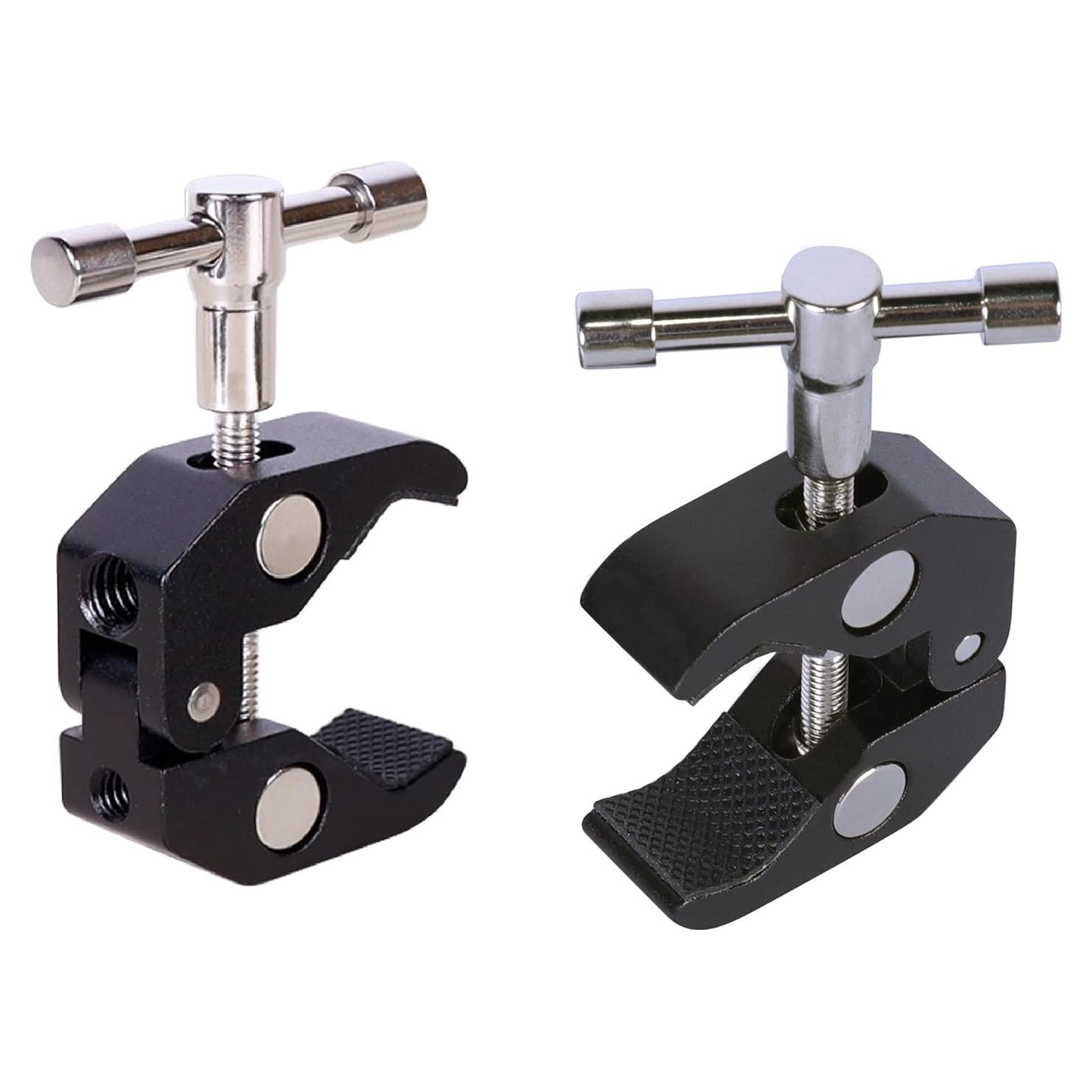 Super Clamp QYXINC 2 Pack con rosca 1/4 y 3/8 para fotografía