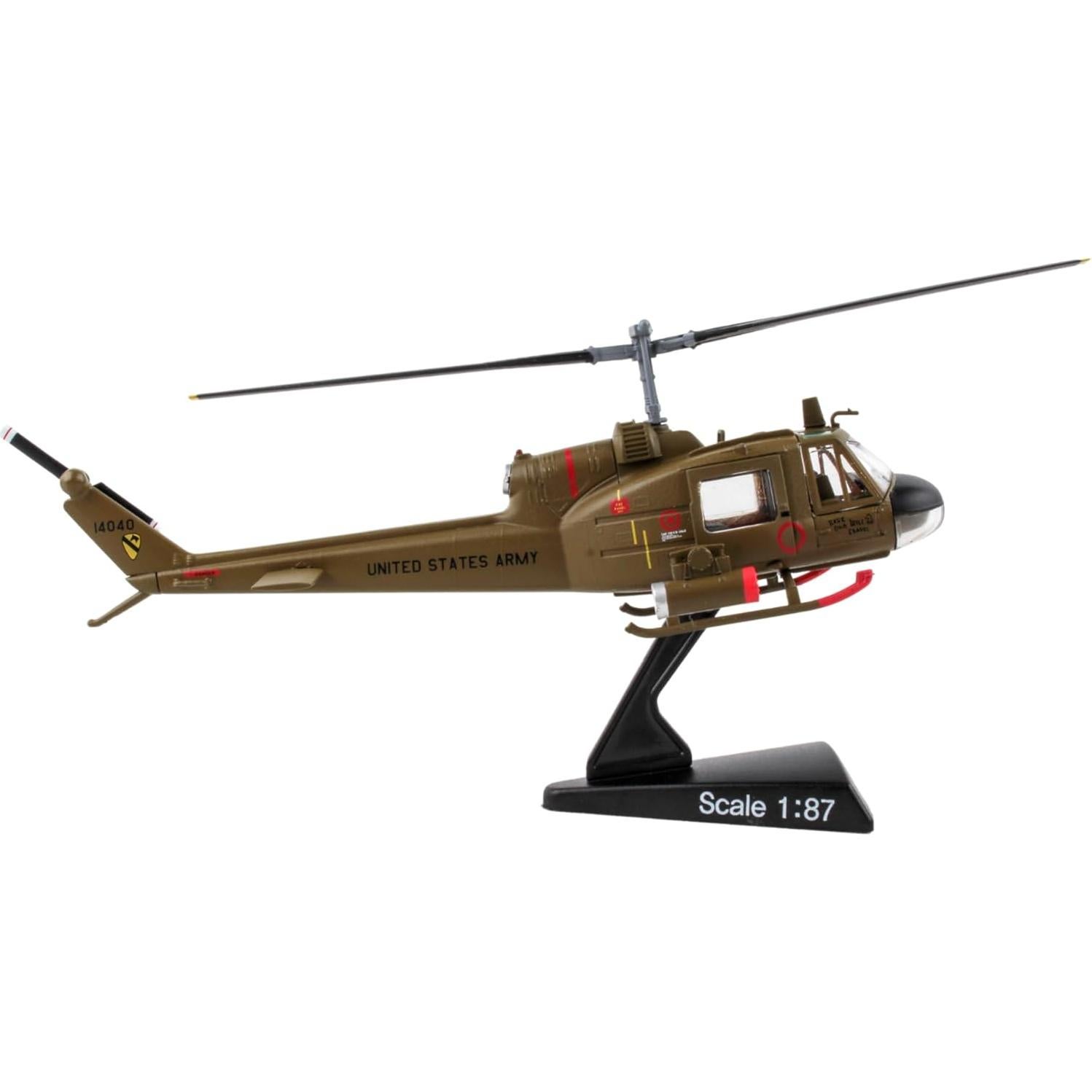 Daron UH-1 Huey Gunship 1:87 Modelo Metal Verde