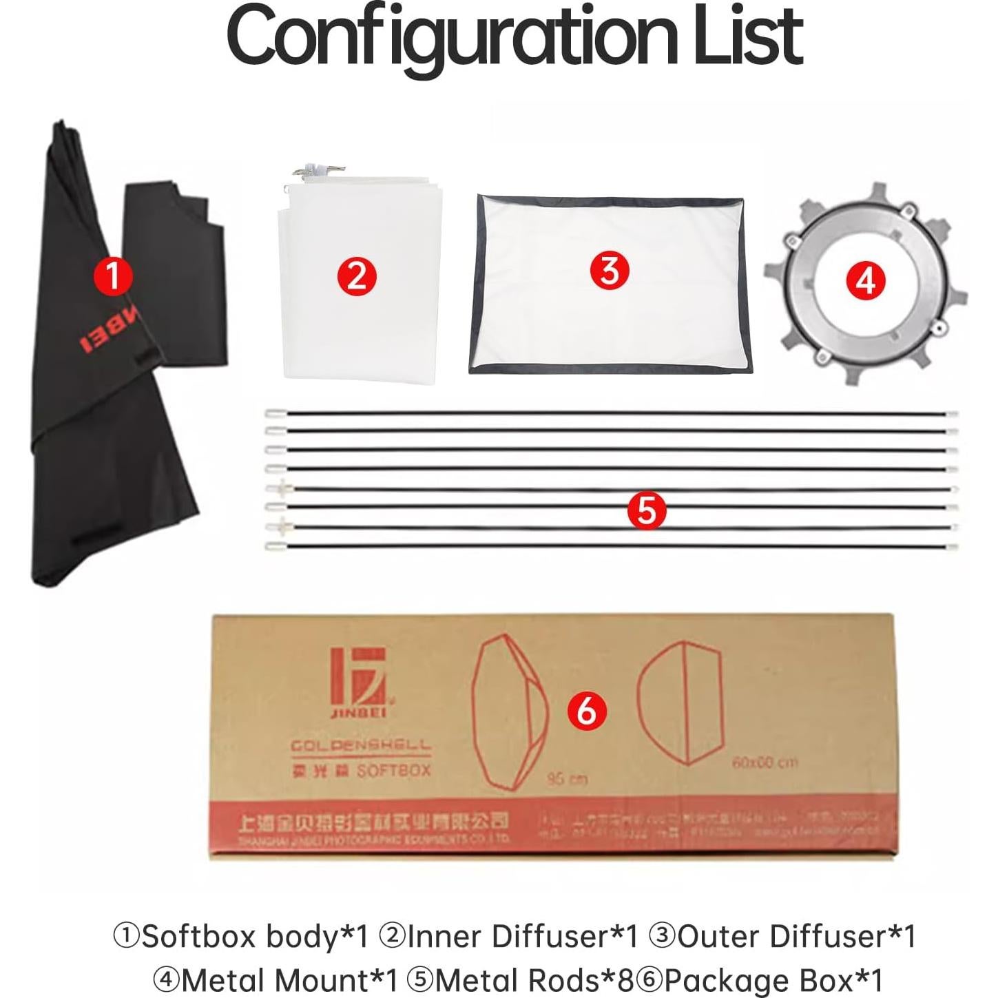 JINBEI 70×100cm/27×39inch Portable Rectangular Softbox,Studio Monolight Light Softbox with Bowens Mount,for Studio Strobe Flash Portrait Product Photography