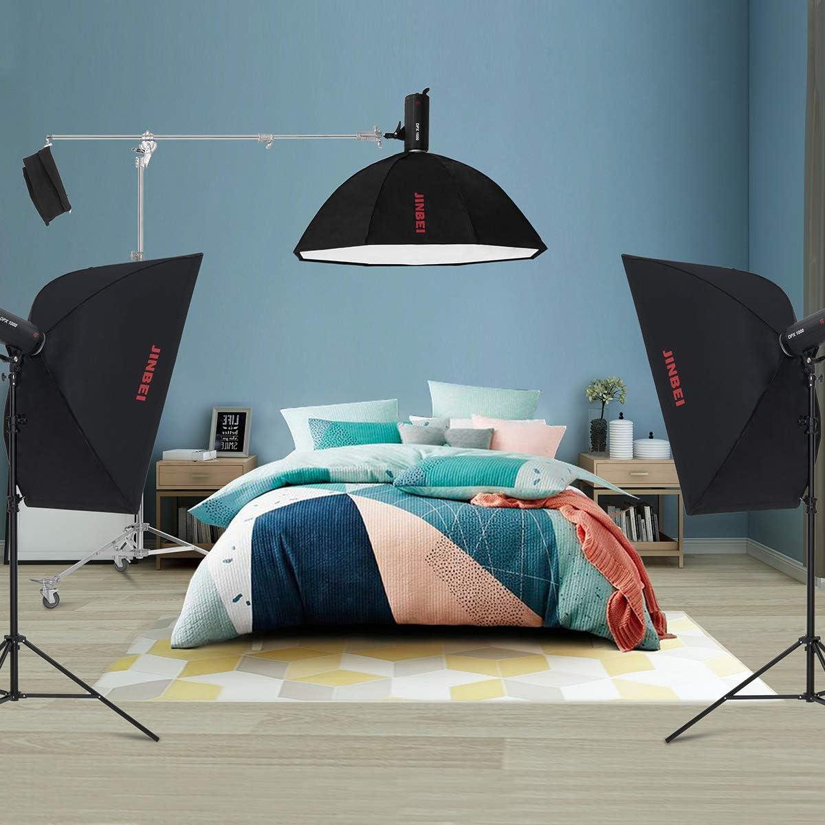 JINBEI 70×100cm/27×39inch Portable Rectangular Softbox,Studio Monolight Light Softbox with Bowens Mount,for Studio Strobe Flash Portrait Product Photography