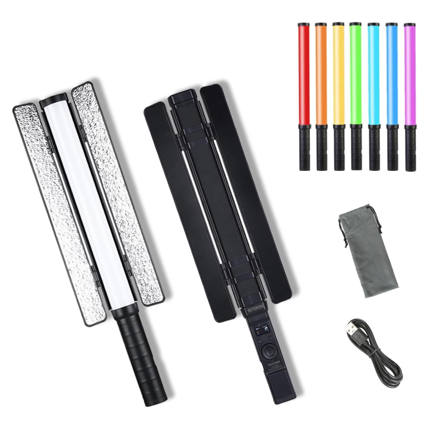 Varita de Luz LED RGB Sutefoto 5000mAh Ajustable 2800K-10000K