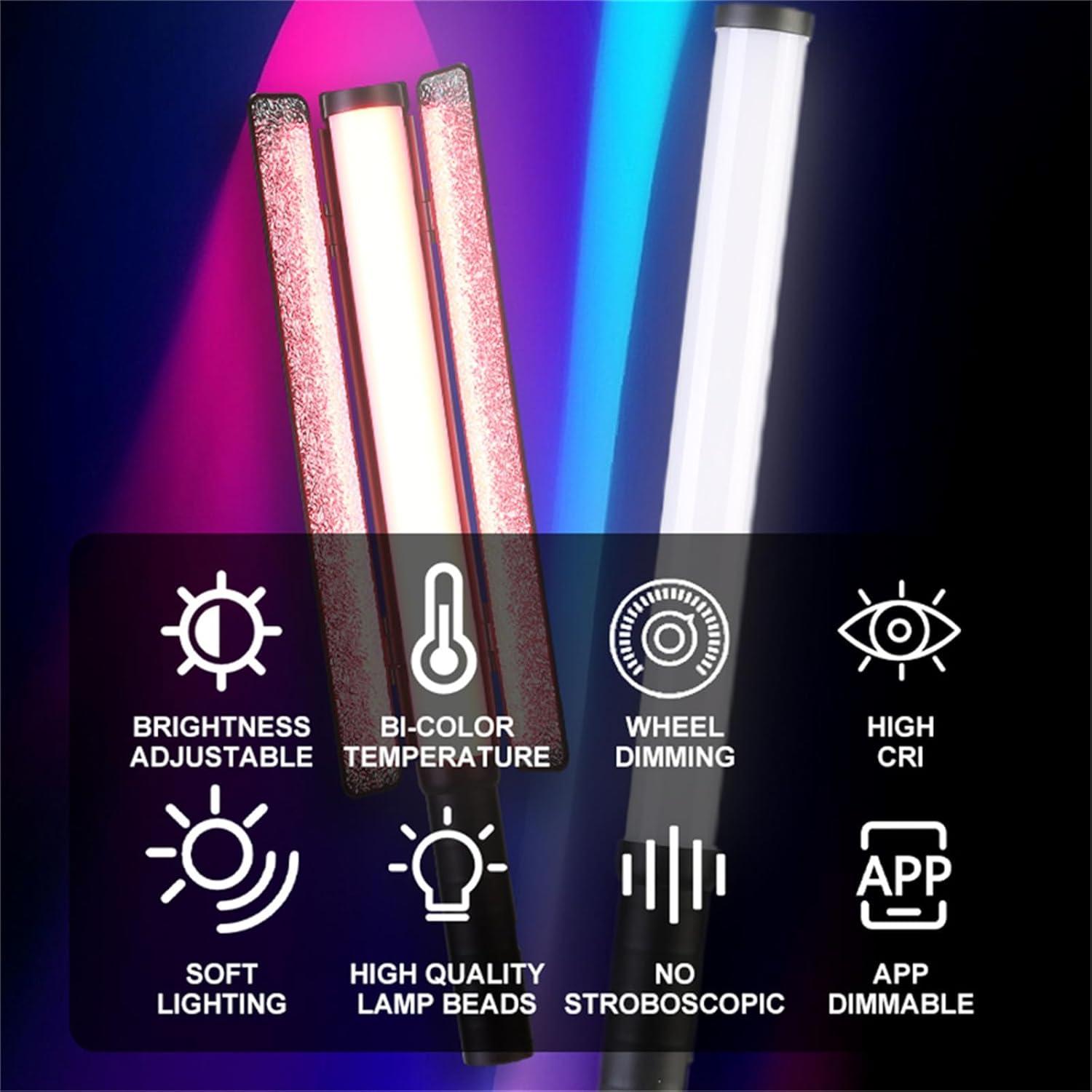 Varita de Luz LED RGB Sutefoto 5000mAh Ajustable 2800K-10000K