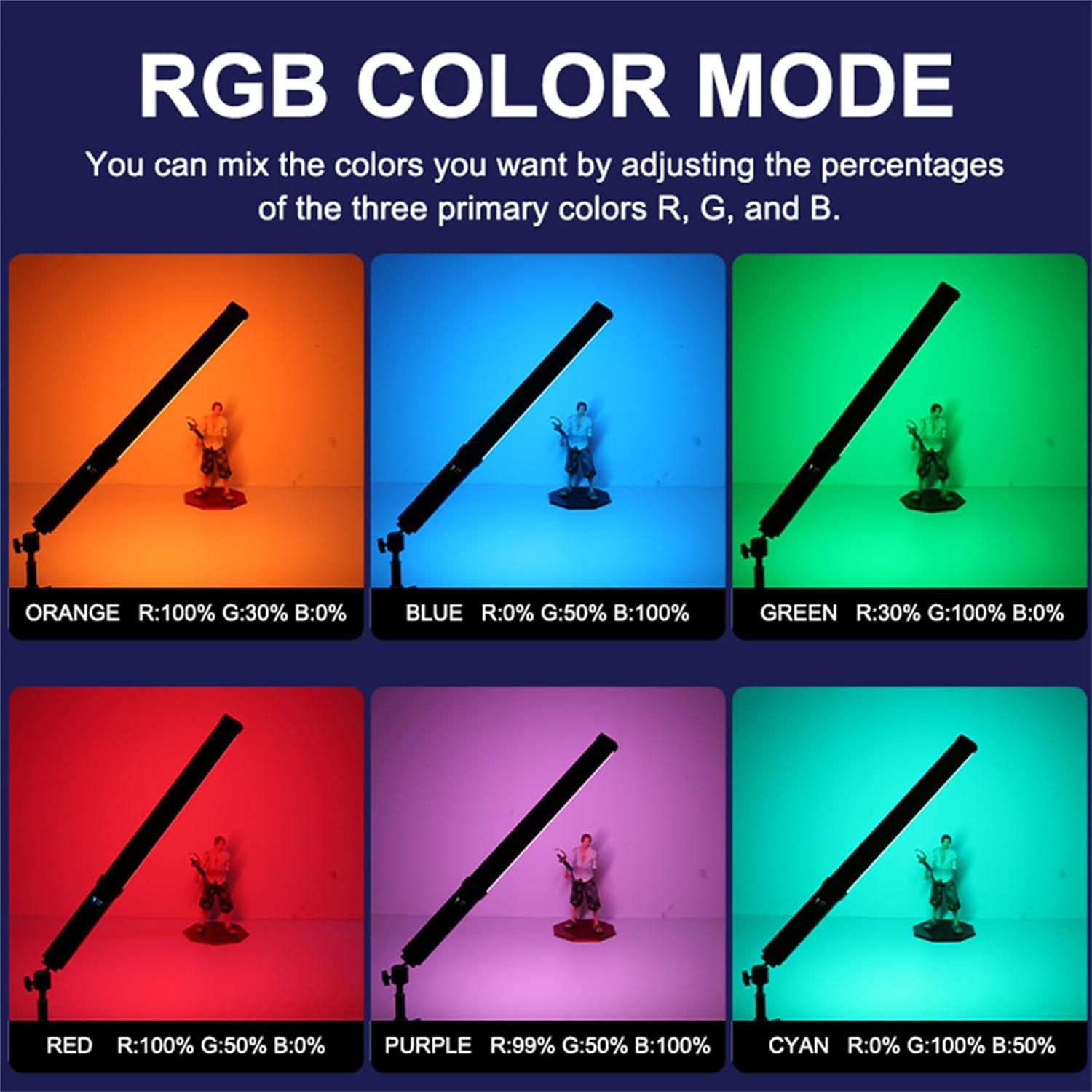 Varita de Luz LED RGB Sutefoto 5000mAh Ajustable 2800K-10000K