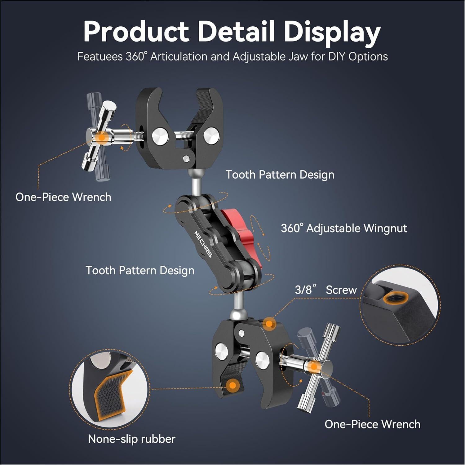 Soporte de cámara Brazo Mágico 360° Mechrig SJ013