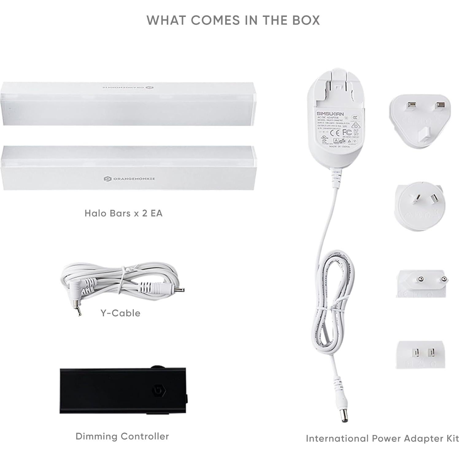 Kit de Iluminación Magnética Halo Bar ORANGEMONKIE 2 Barras LED