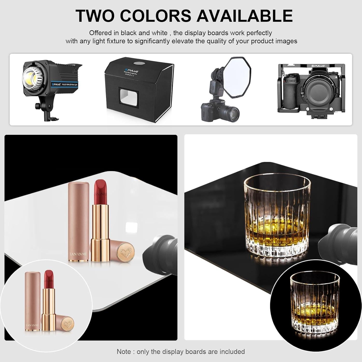 Tableros de Acrílico PULUZ 20x20 cm para Fotografía Profesional