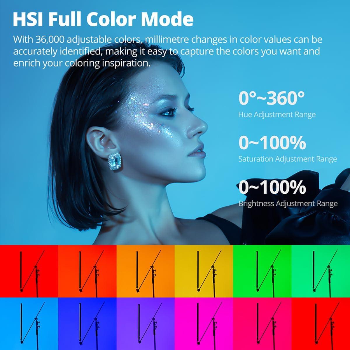 Bastón de Luz Portátil AMBITFUL A2 PLUS 30W RGB LED 2500K-8500K