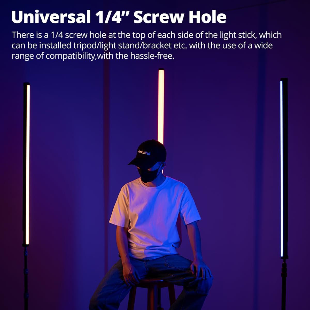 Bastón de Luz Portátil AMBITFUL A2 PLUS 30W RGB LED 2500K-8500K