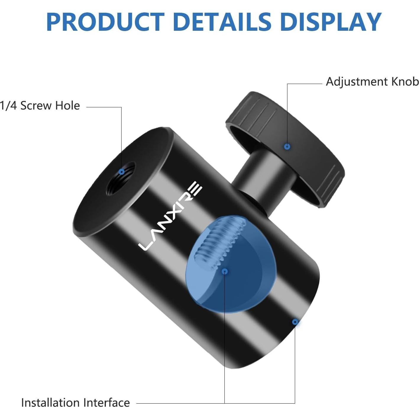 Adaptador Rápido Lanxire 2-Pack para Soporte de Luz 16mm