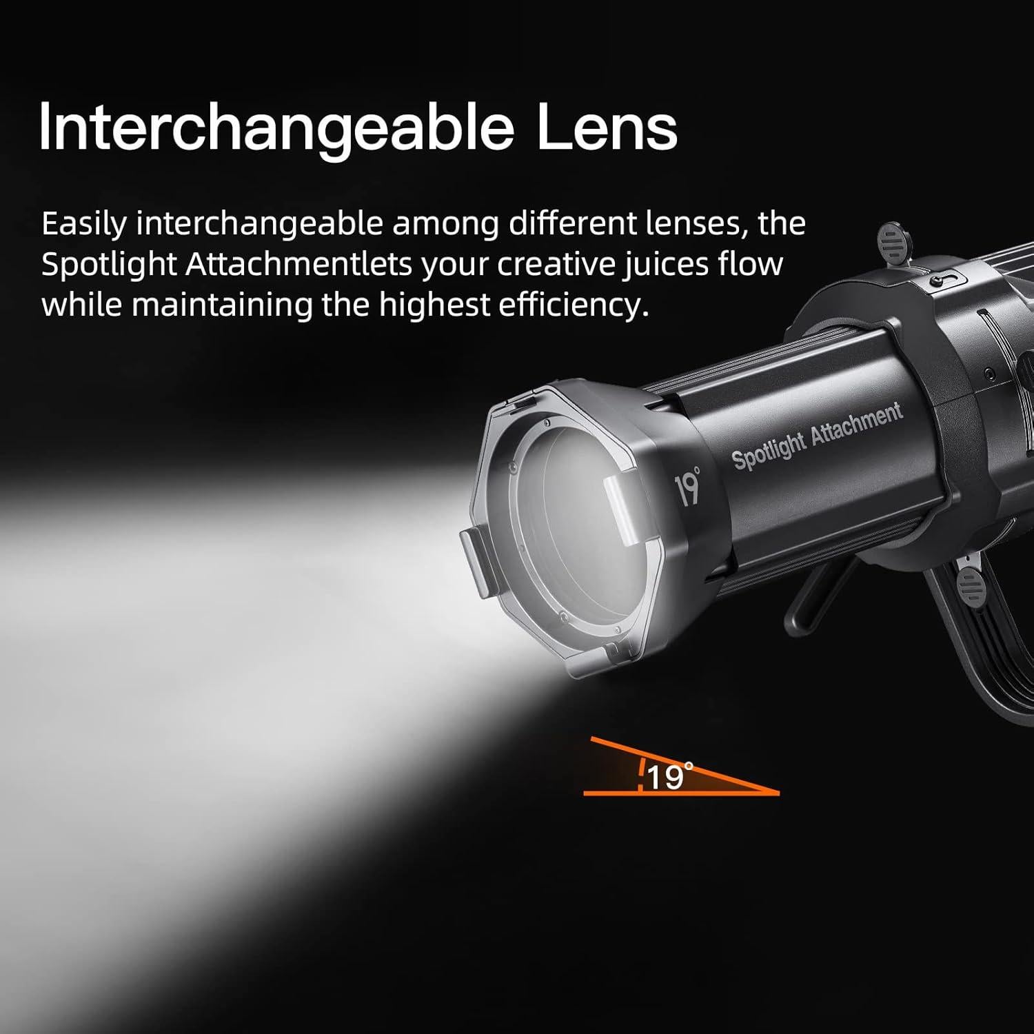 Proyector Snoot Óptico Godox VSA-19K con Lente 19° para Estudio