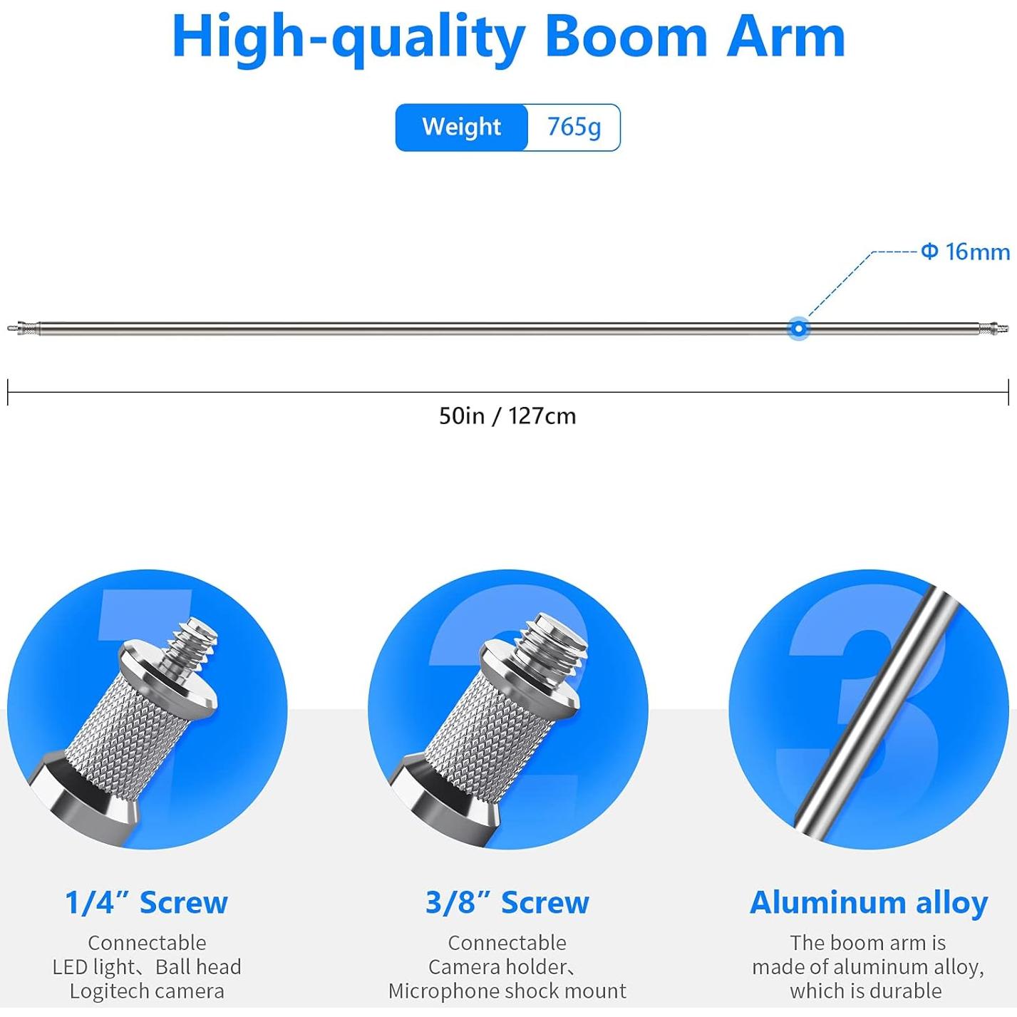 Brazo de Extensión Neewer 101.6 cm con 2 Cabezas de Agarre
