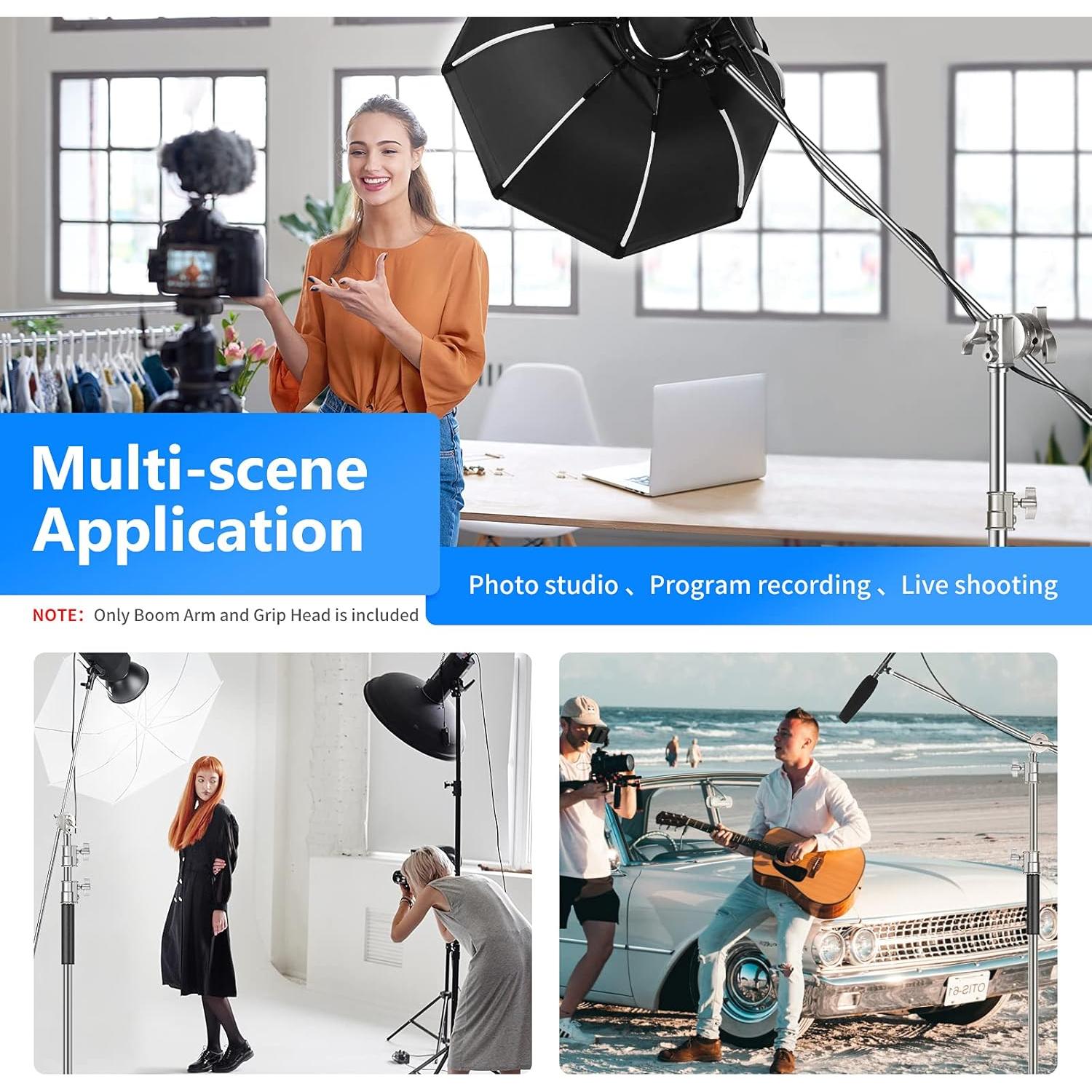 Brazo de Extensión Neewer 101.6 cm con 2 Cabezas de Agarre